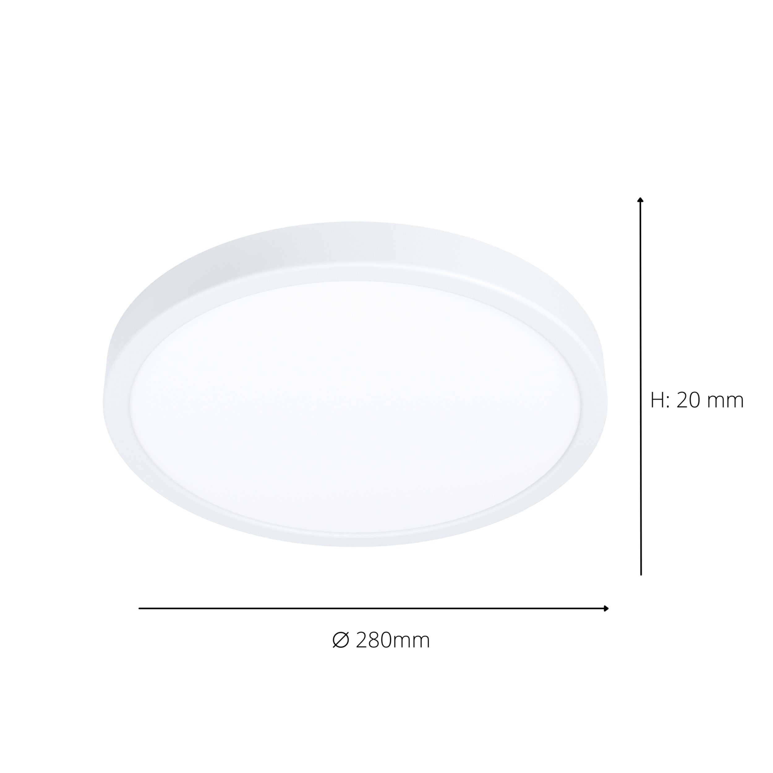 EGLO Fueva 6 White LED Ceiling Light, 27cm