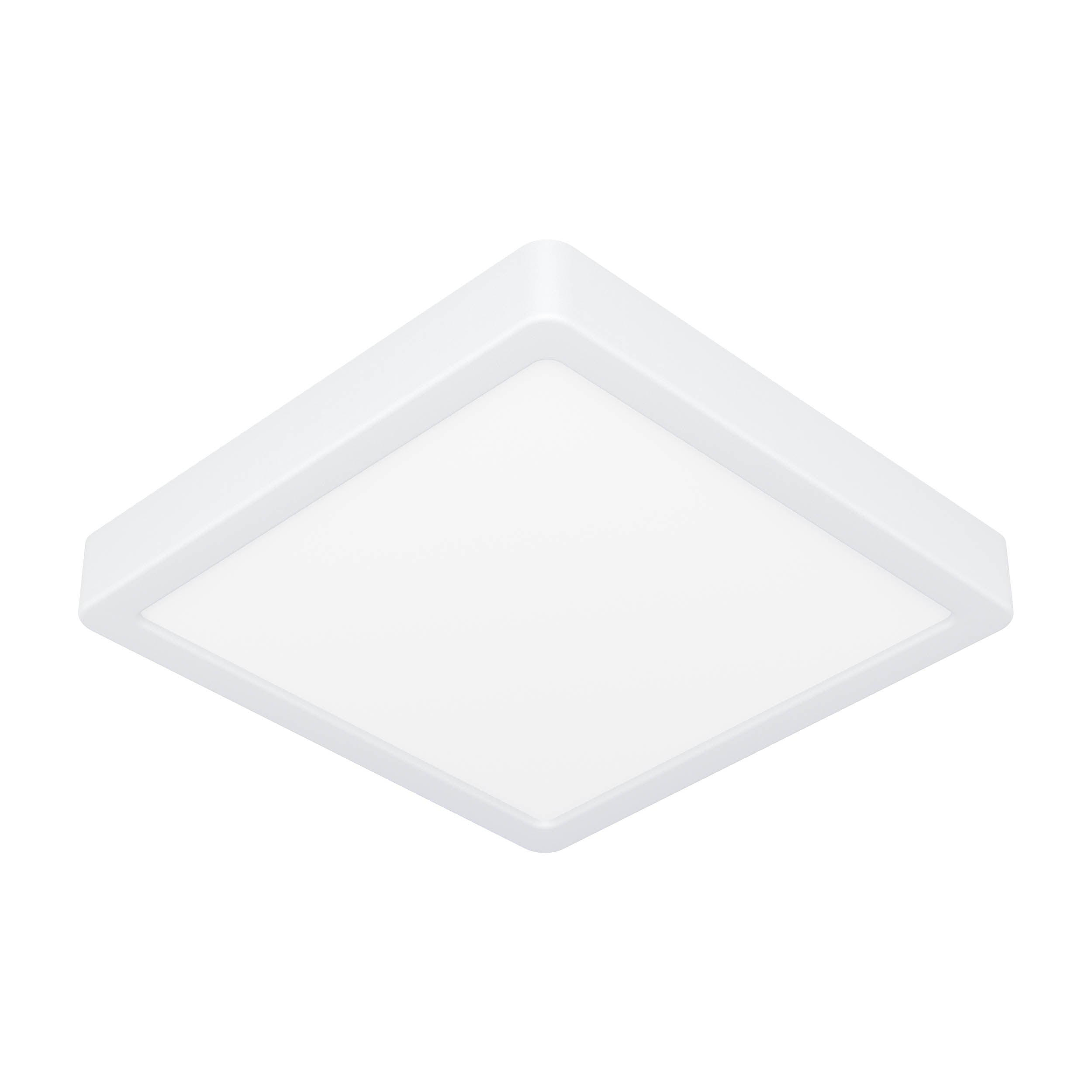EGLO Fueva 6 Ultra-Slim Surface-Mounted White Square LED Ceiling Light WBS