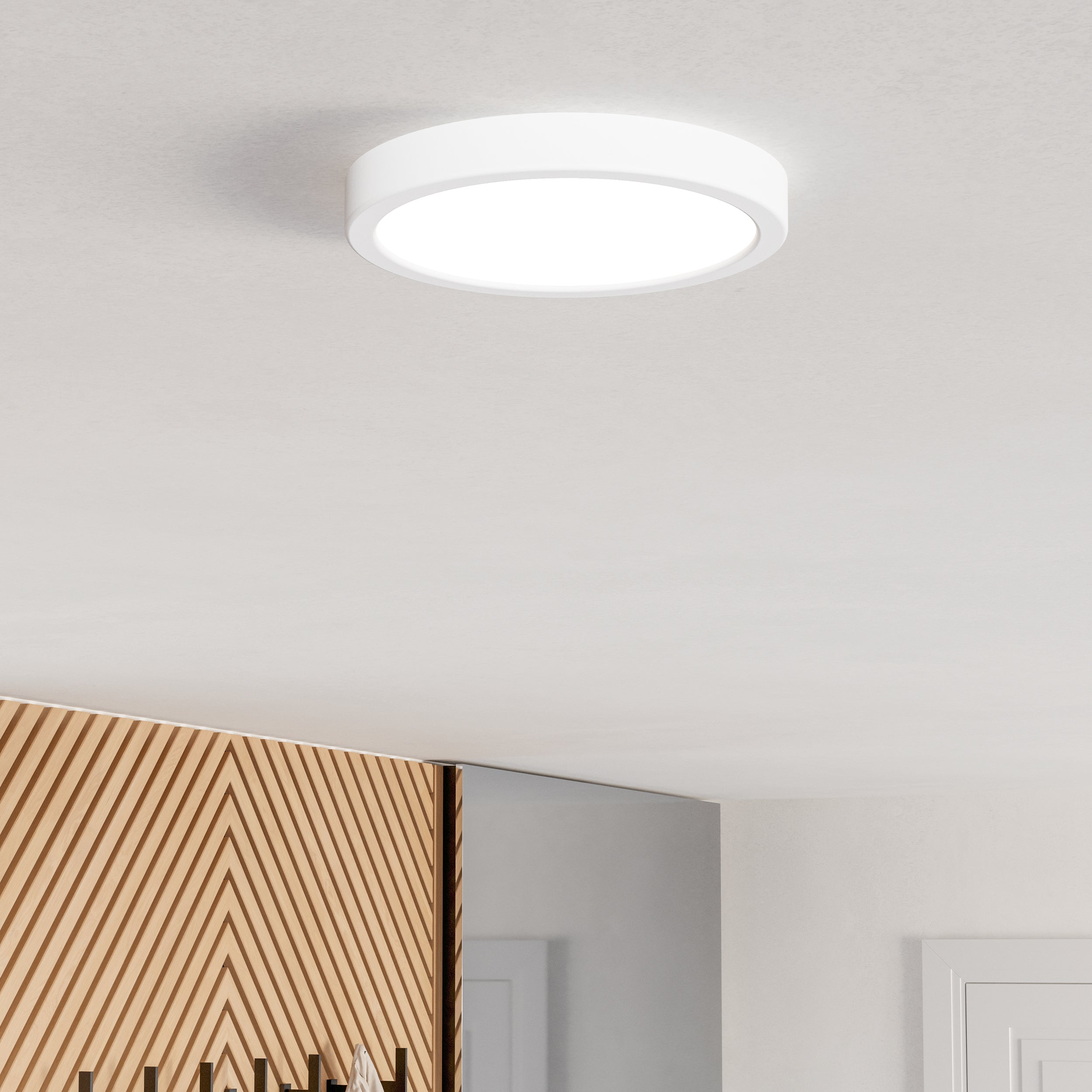 EGLO Fueva 6 Ultra-Slim Surface-Mounted White Circular LED Ceiling Light