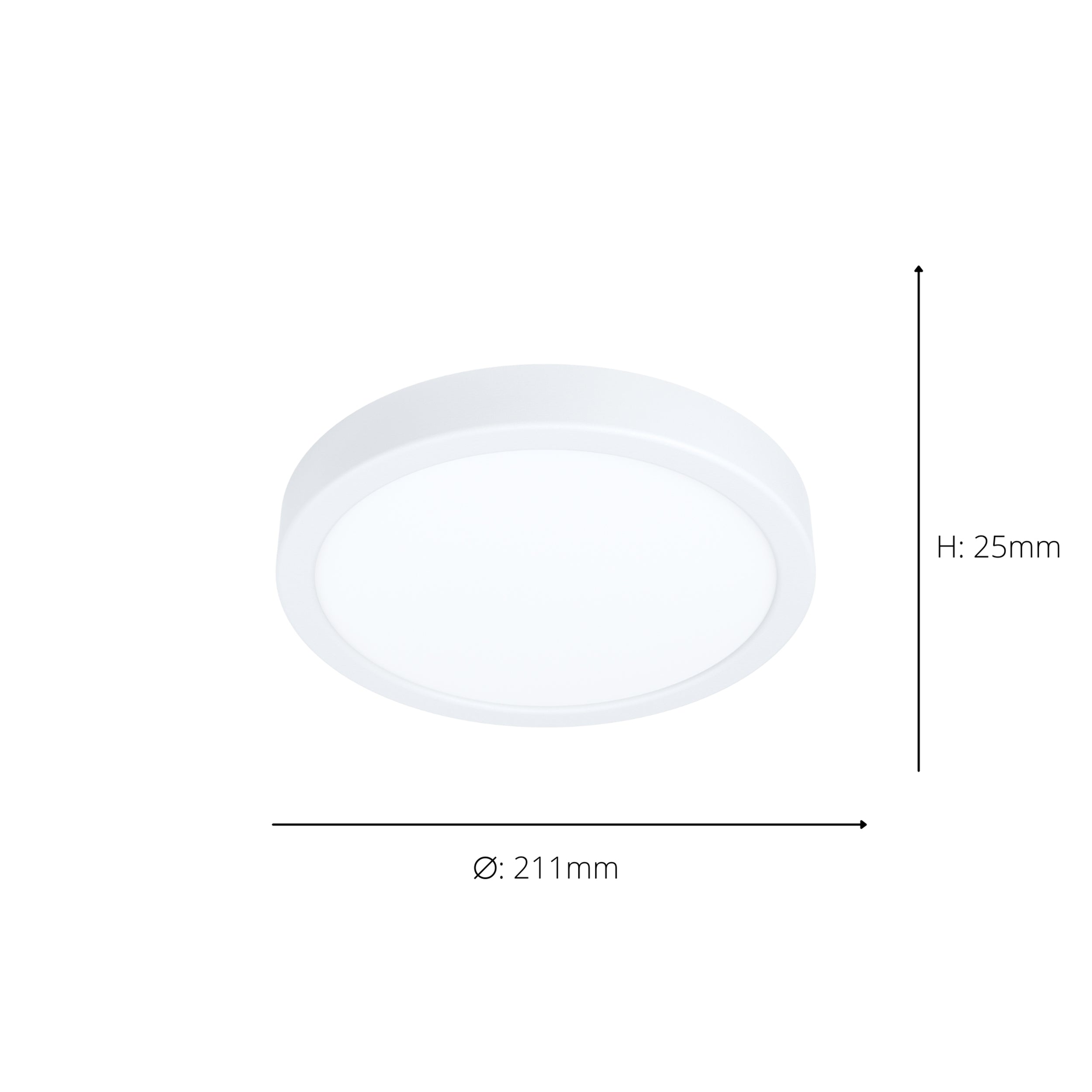 EGLO Fueva 6 Ultra-Slim Surface-Mounted White Circular LED Ceiling Light