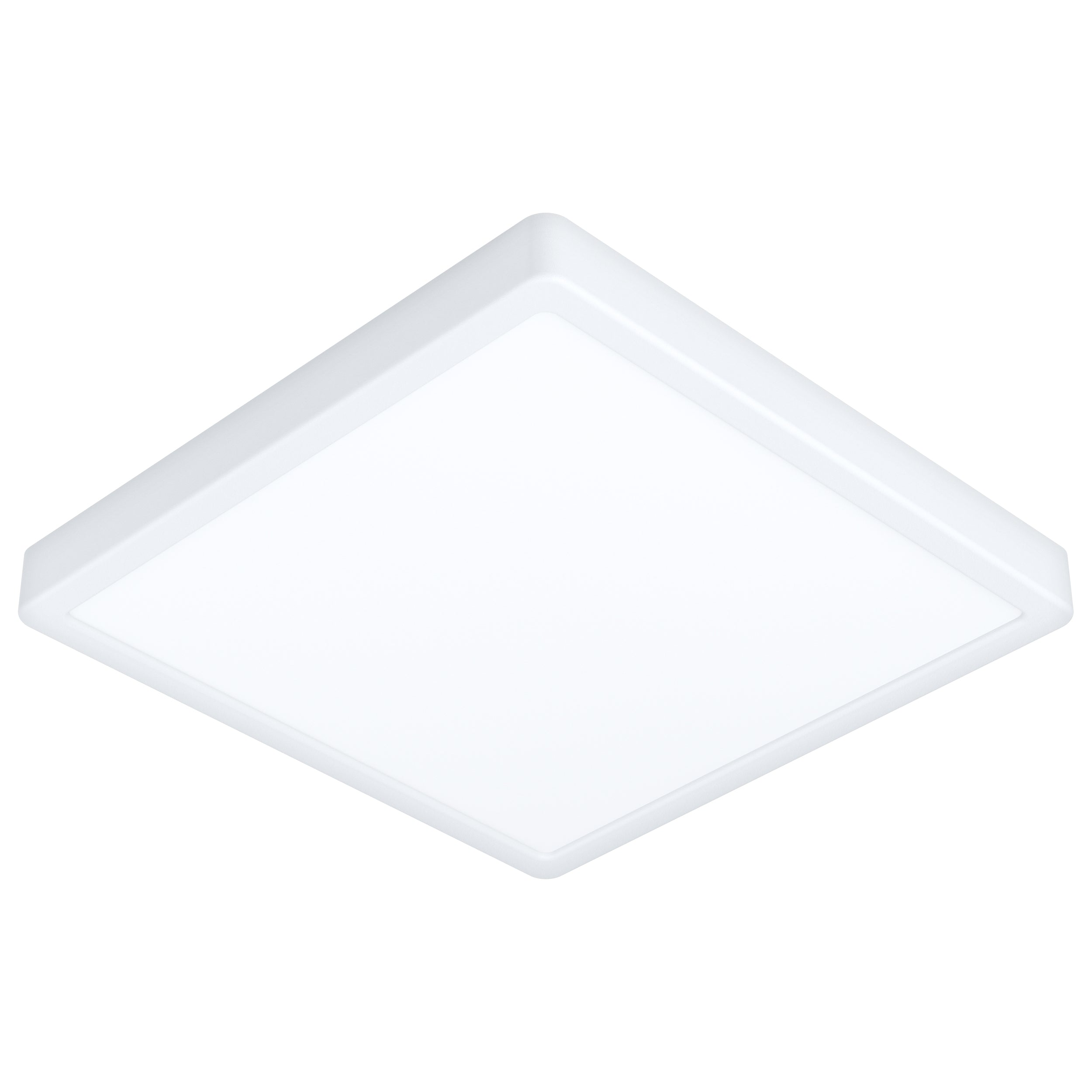 EGLO Fueva 6 Ultra-Slim Surface-Mounted White Square LED Ceiling Light
