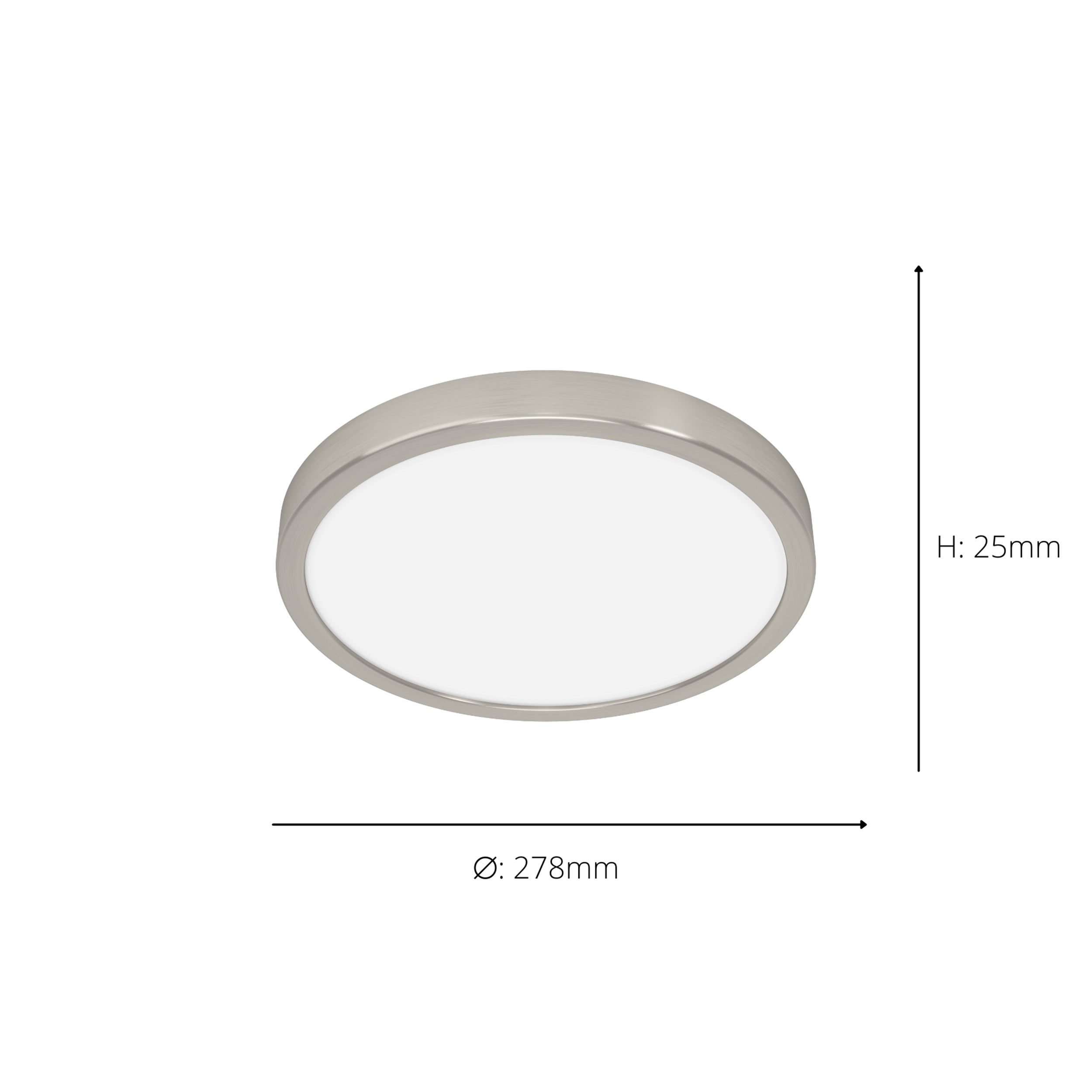 EGLO Fueva Ultra Slim 6 Chrome Circular Ceiling Light