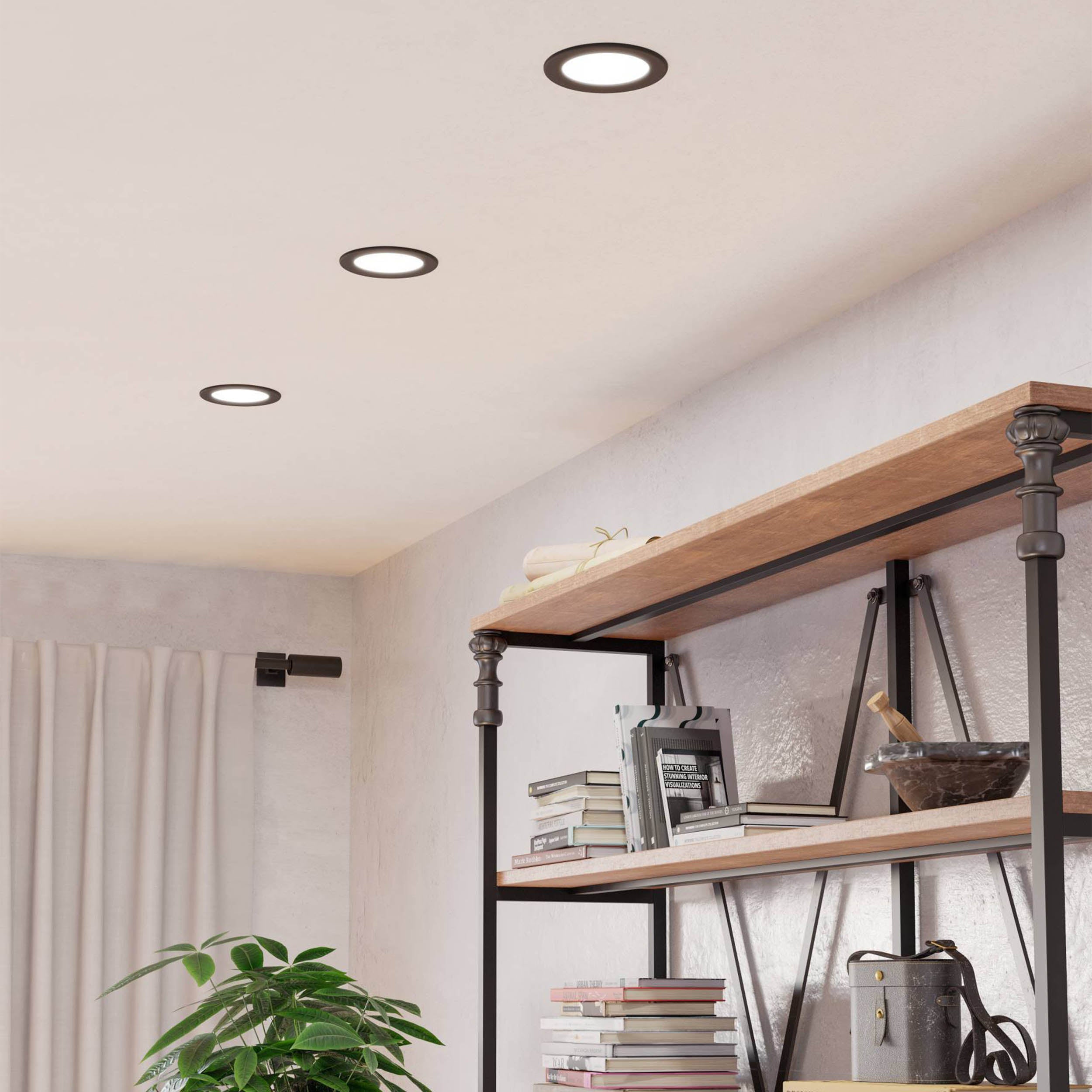 EGLO Fueva 6 Recessed LED Light Black 11.7cm