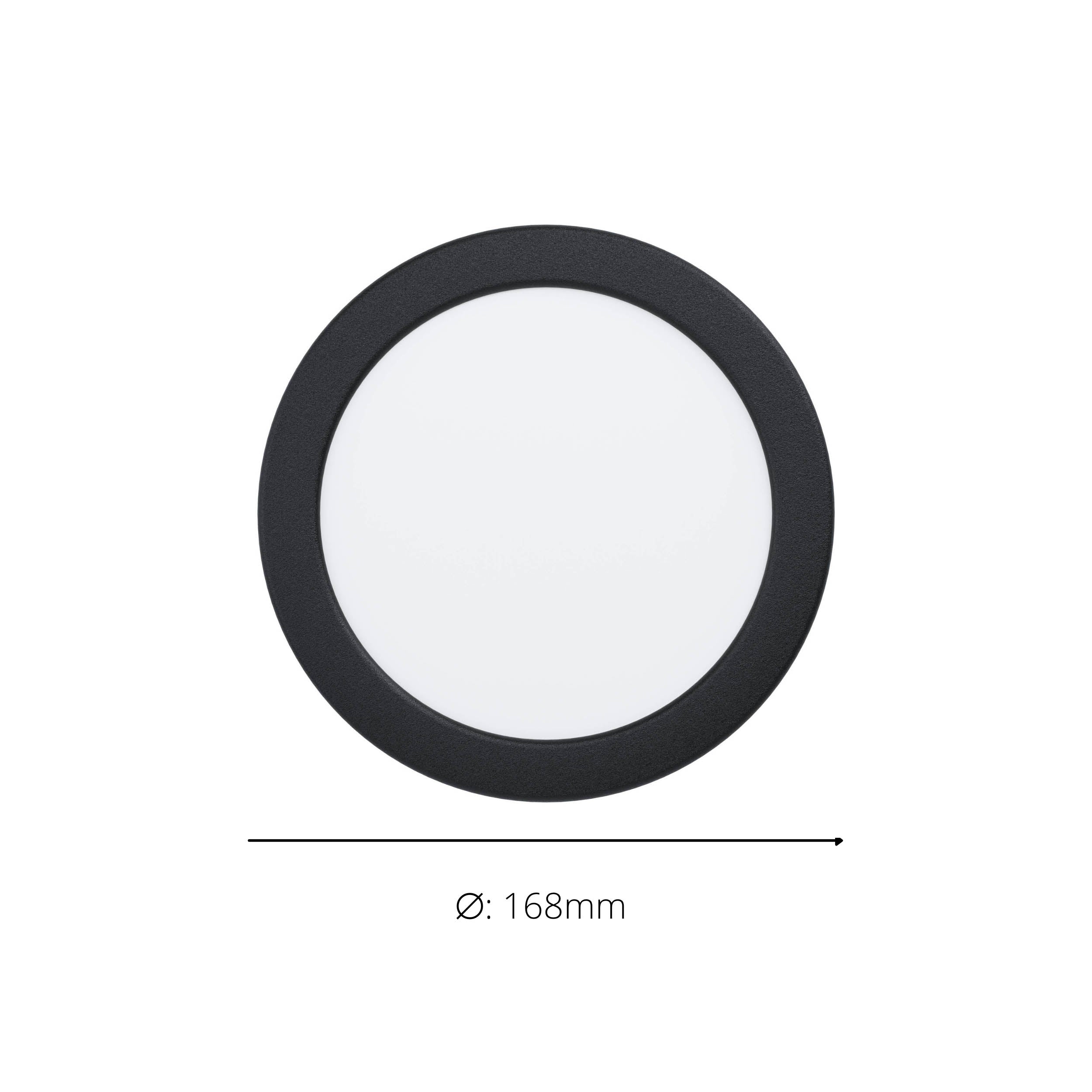 EGLO Fueva 6 Recessed LED Light Black 16.6cm