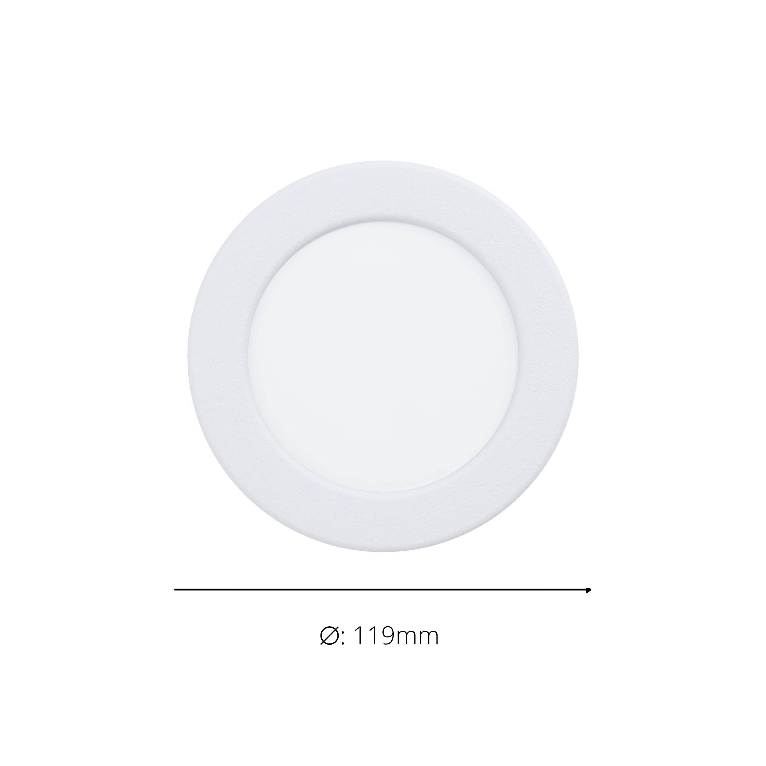 EGLO Fueva 6 Recessed LED Light White 11.7cm