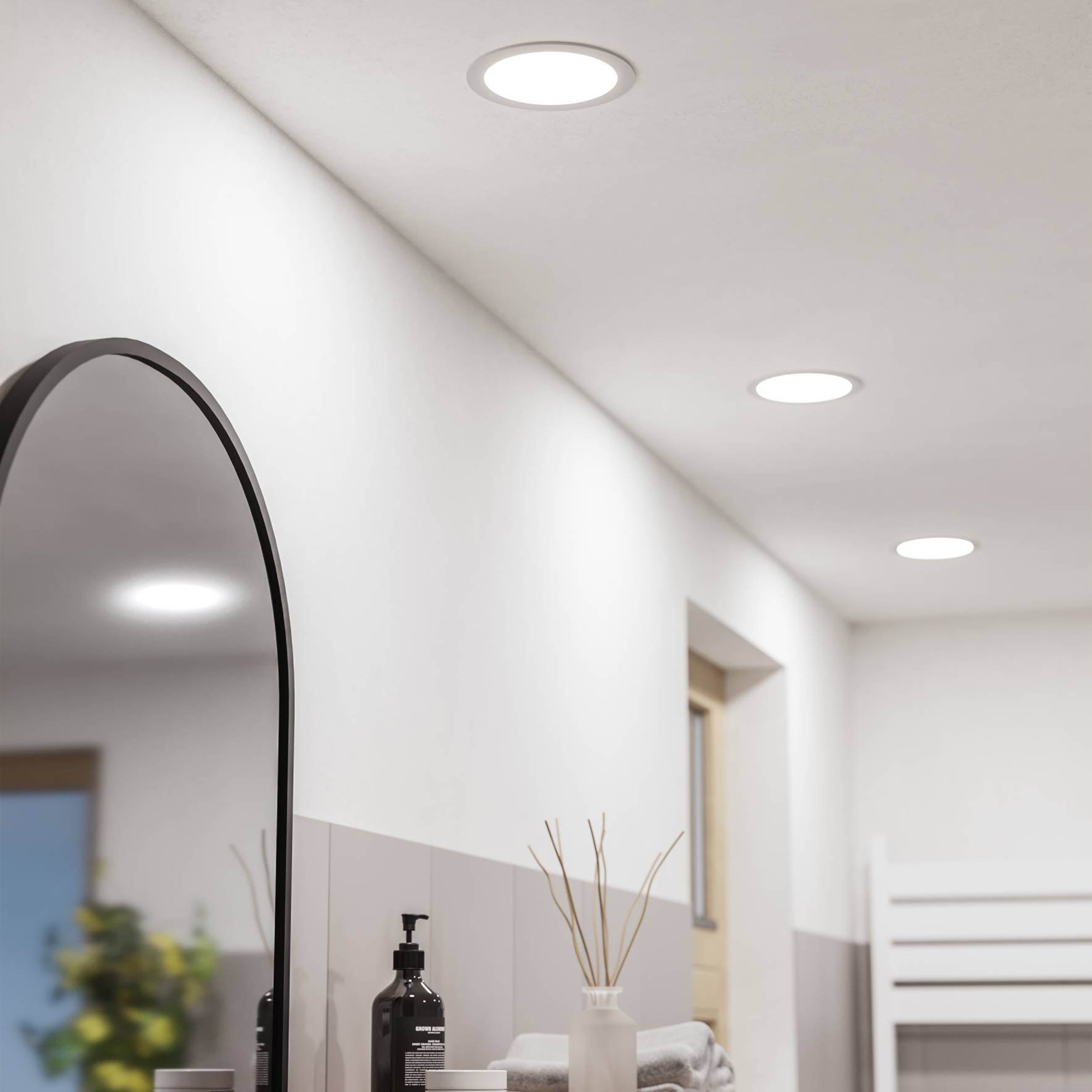 EGLO Fueva 6 Recessed LED Light White 16.6cm