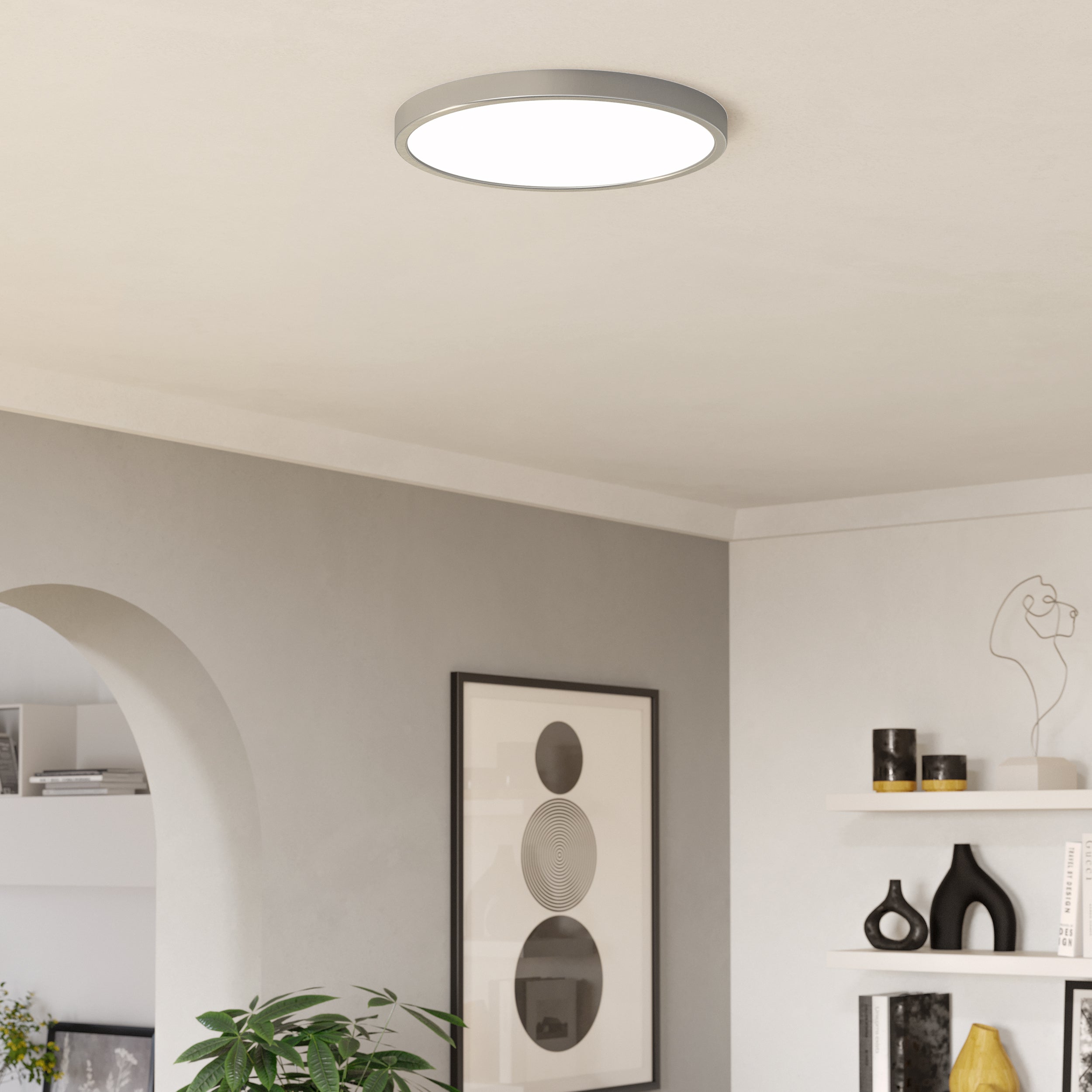 EGLO Fueva 6 Chrome Circular Ceiling Light