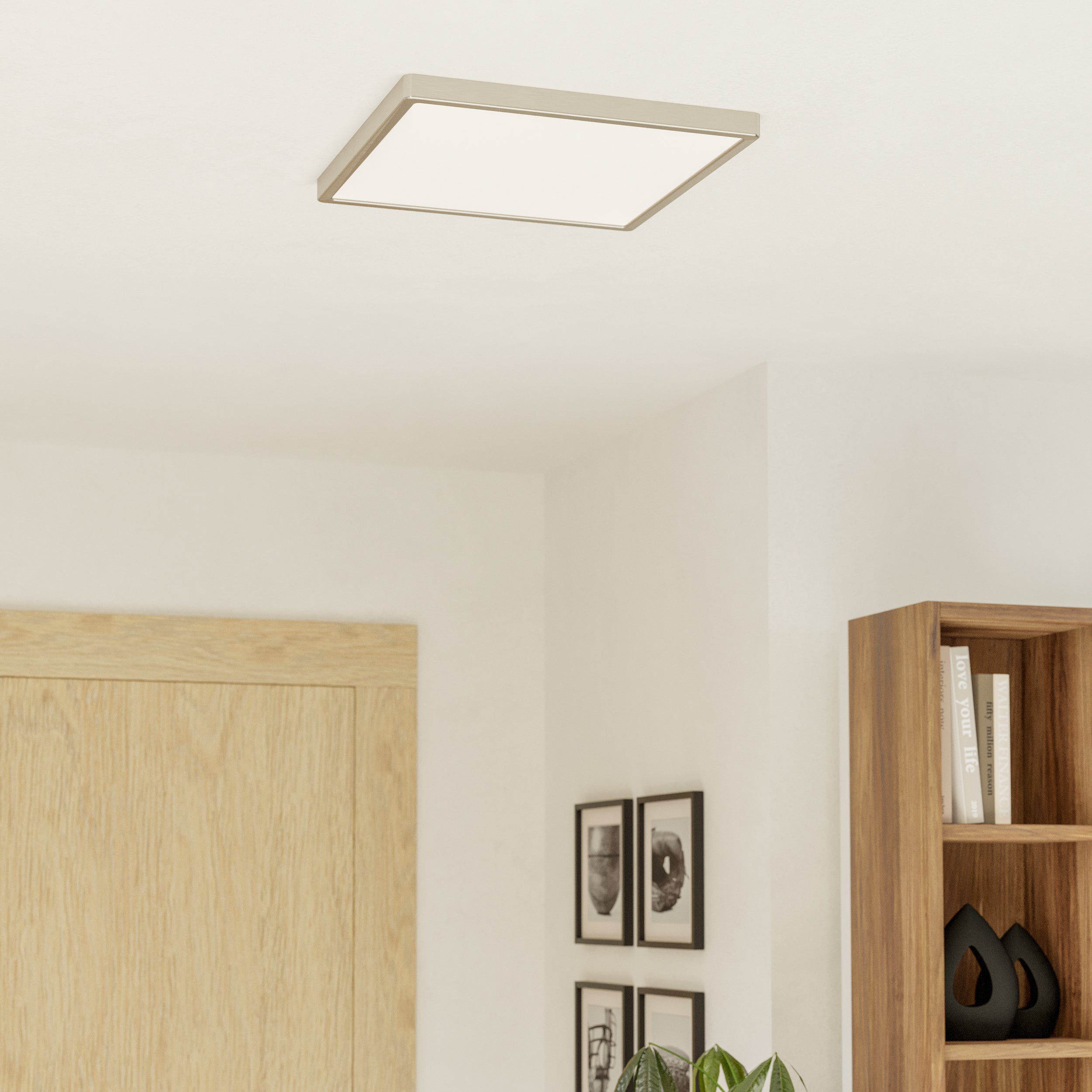 EGLO Fueva 6 Chrome Square Ceiling Light