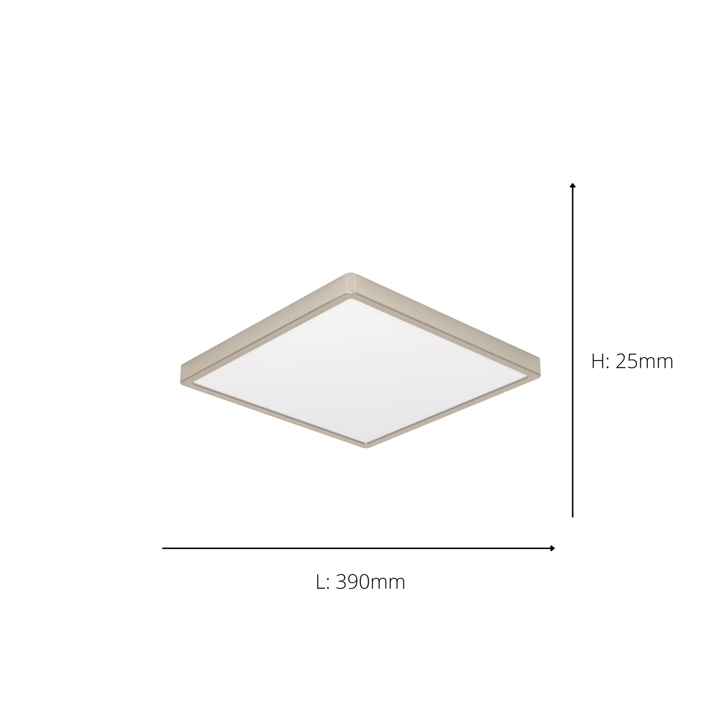 EGLO Fueva 6 Chrome Square Ceiling Light