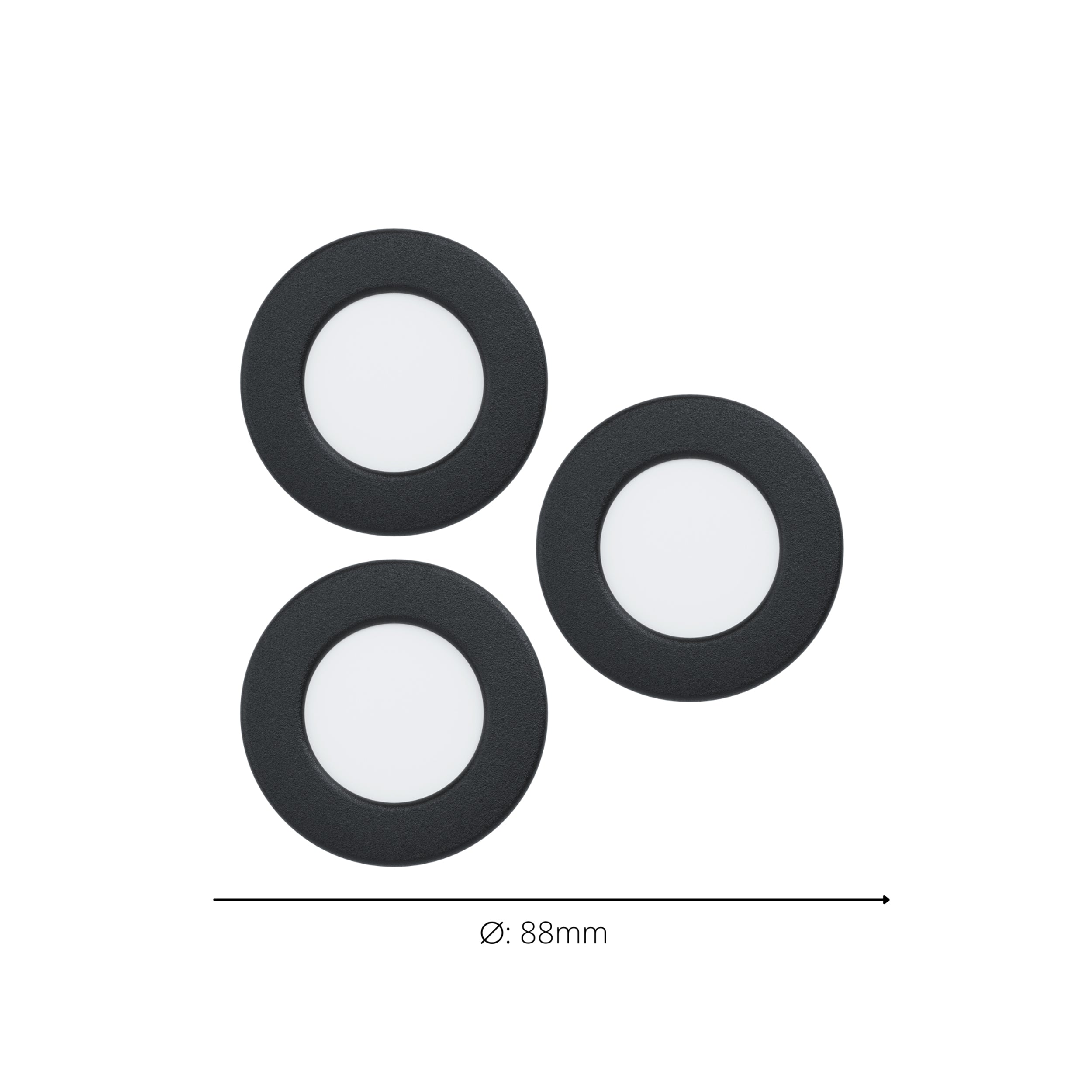 EGLO Fueva 6 Black Spot Recessed Light