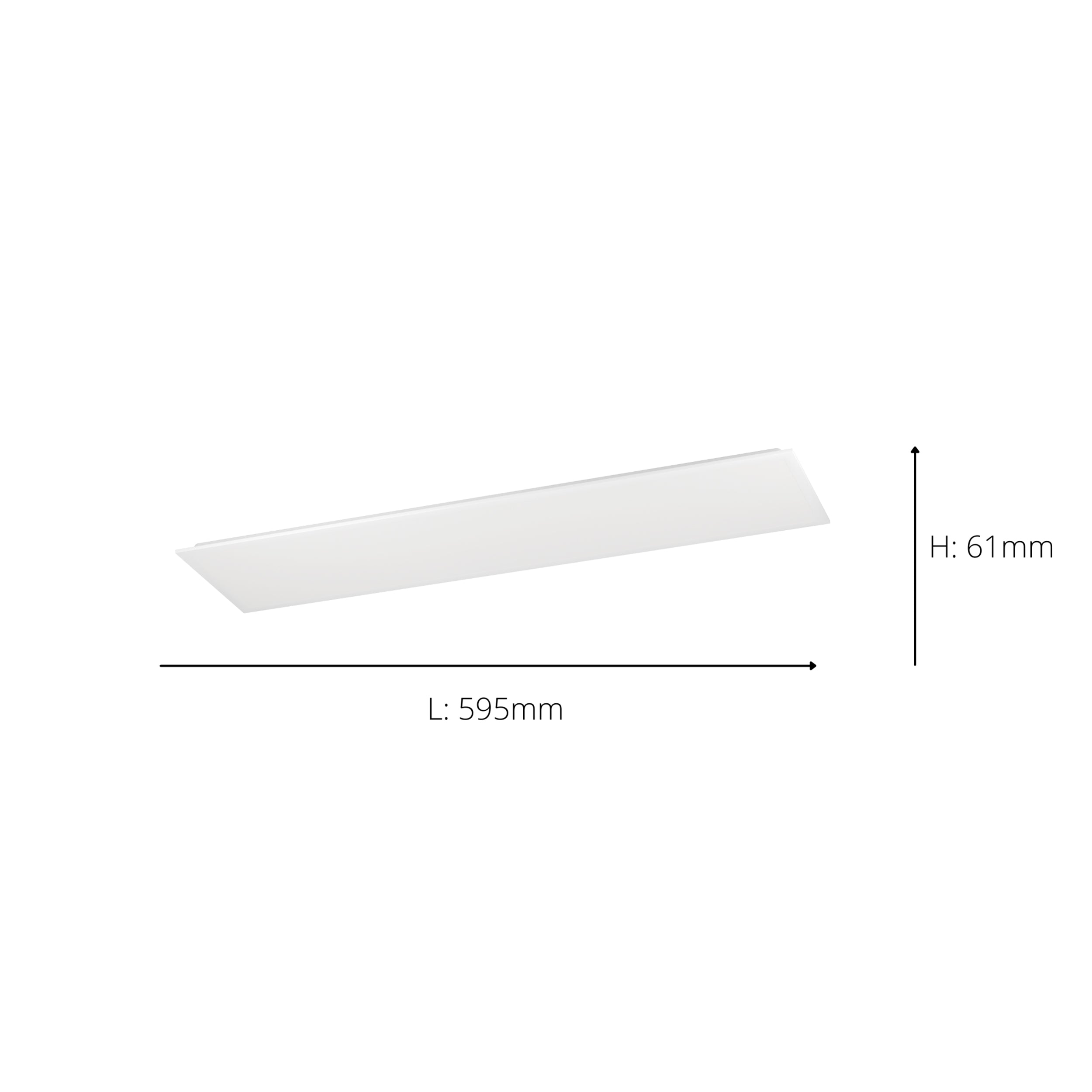 EGLO Moradillo-Z Rectangular White Slim Ceiling Light  - 295