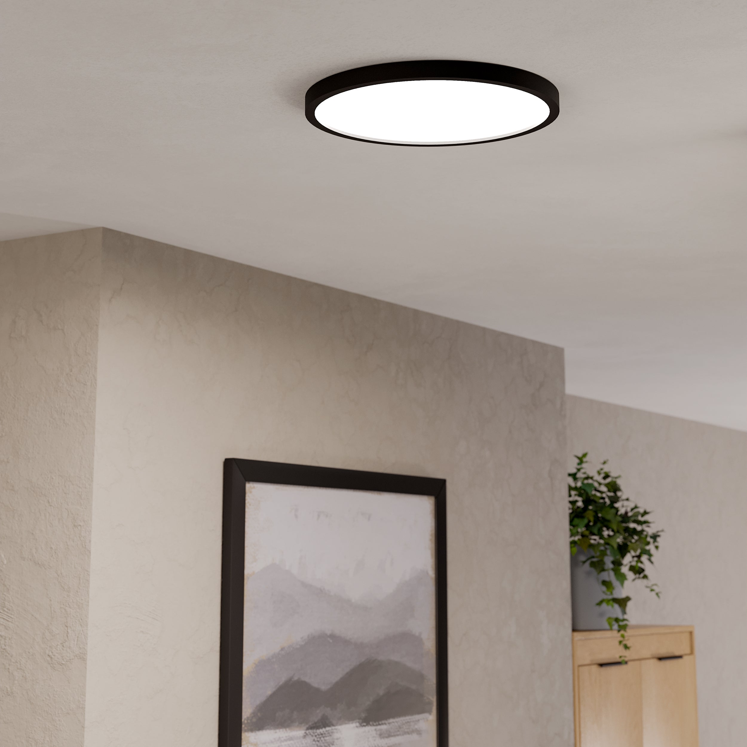 EGLO Fueva 6 Black Circular LED Ceiling Light