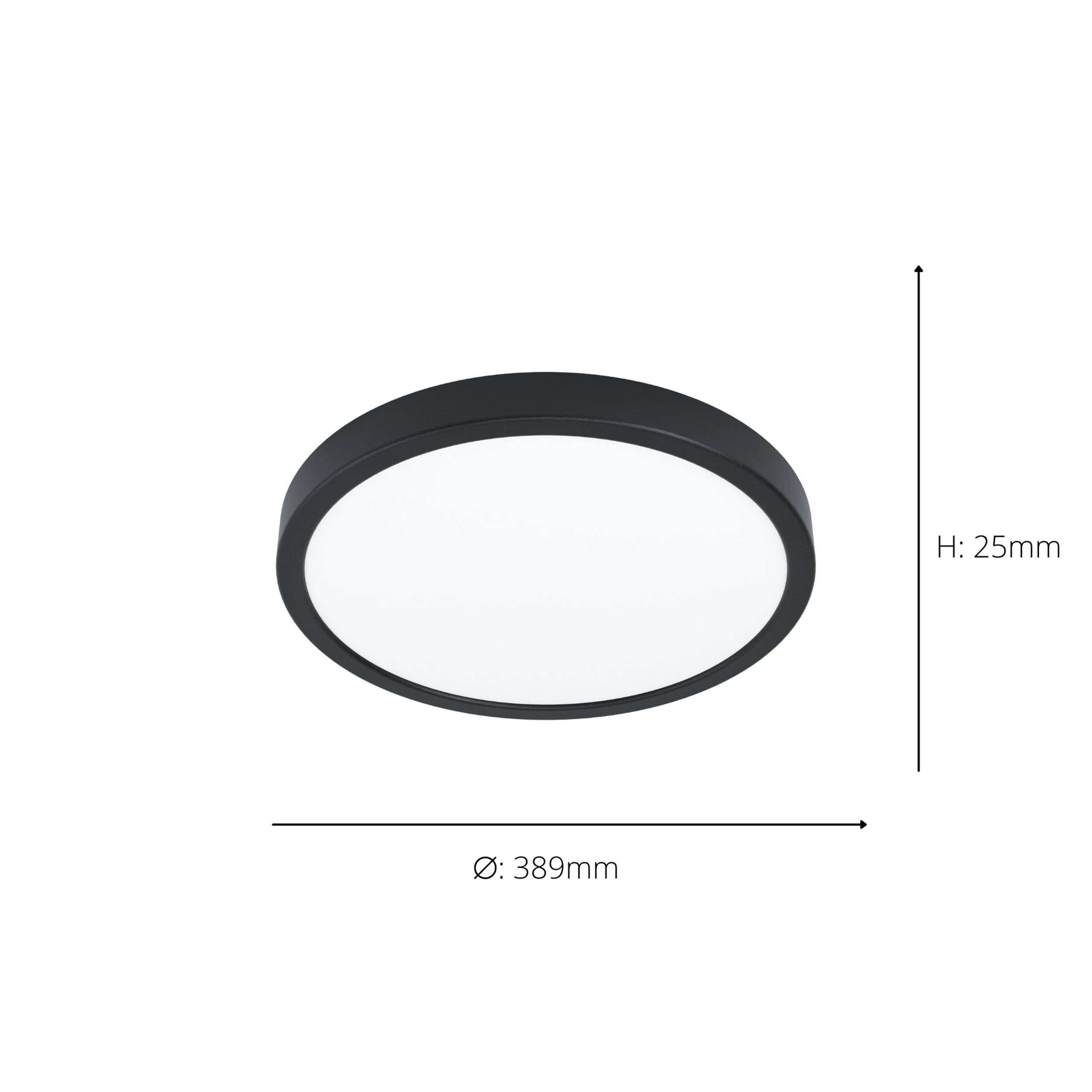 EGLO Fueva 6 Black Circular LED Ceiling Light