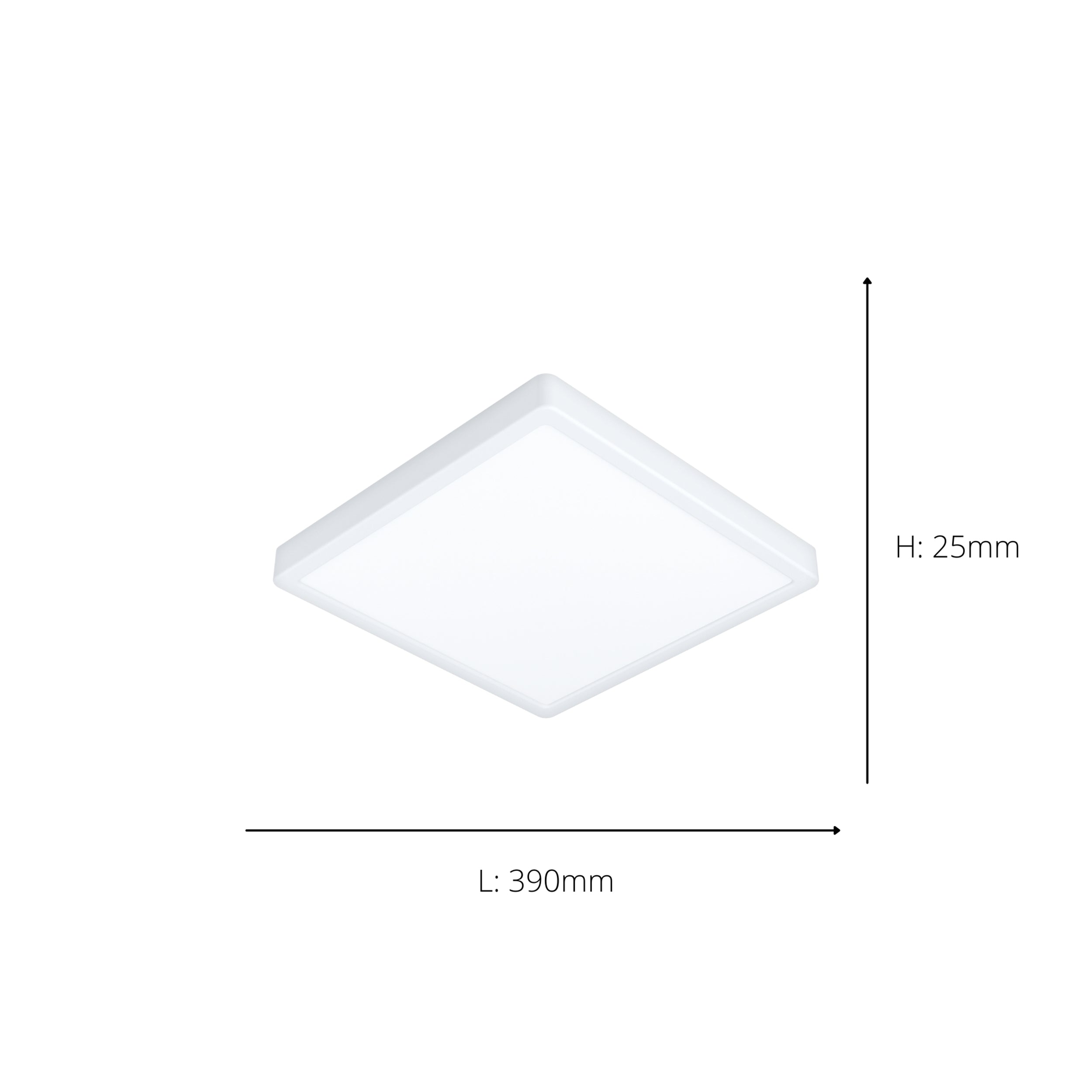 EGLO Fueva 6 White Square LED Ceiling Light