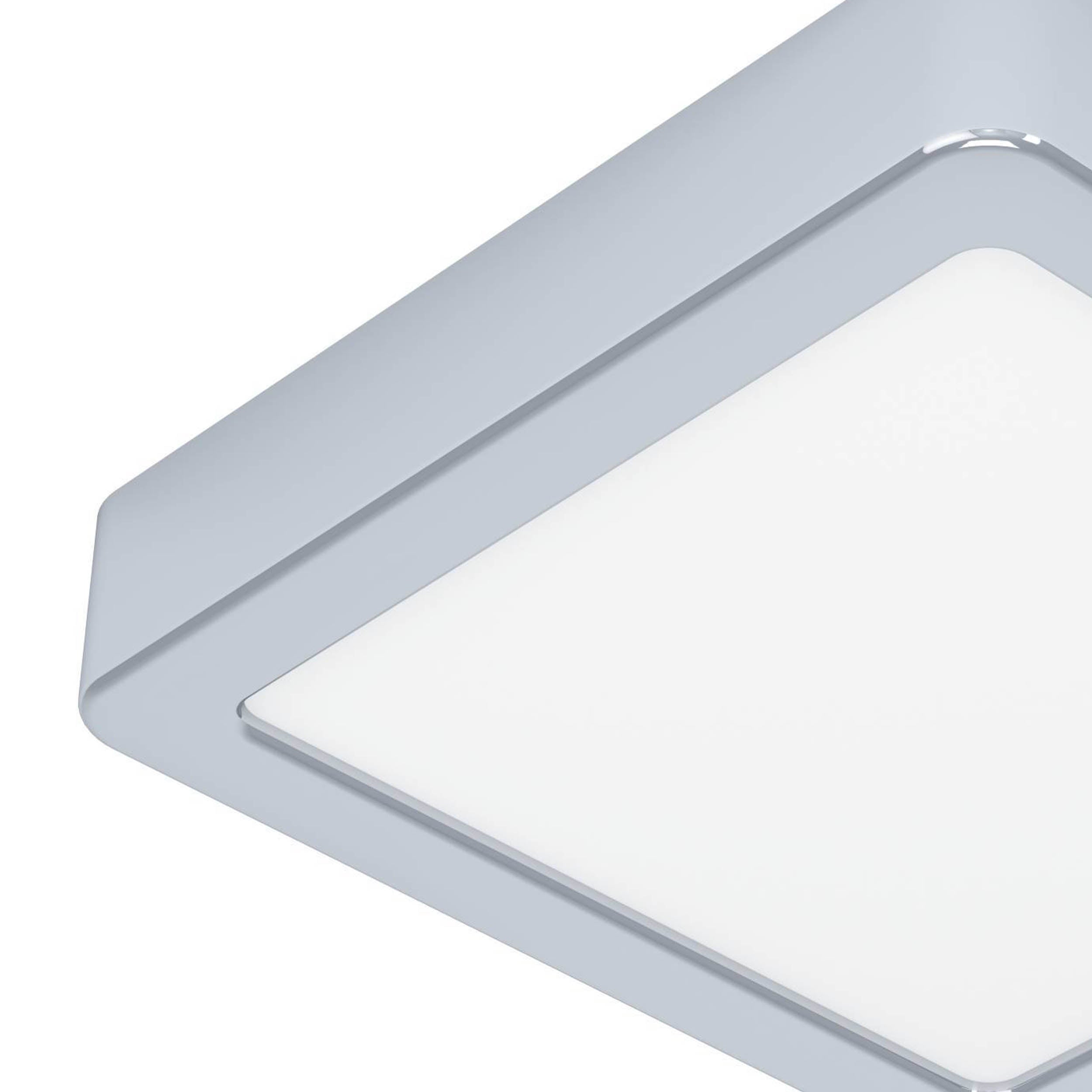 EGLO Fueva 6 Square Ceiling LED Light Chrome 15cm