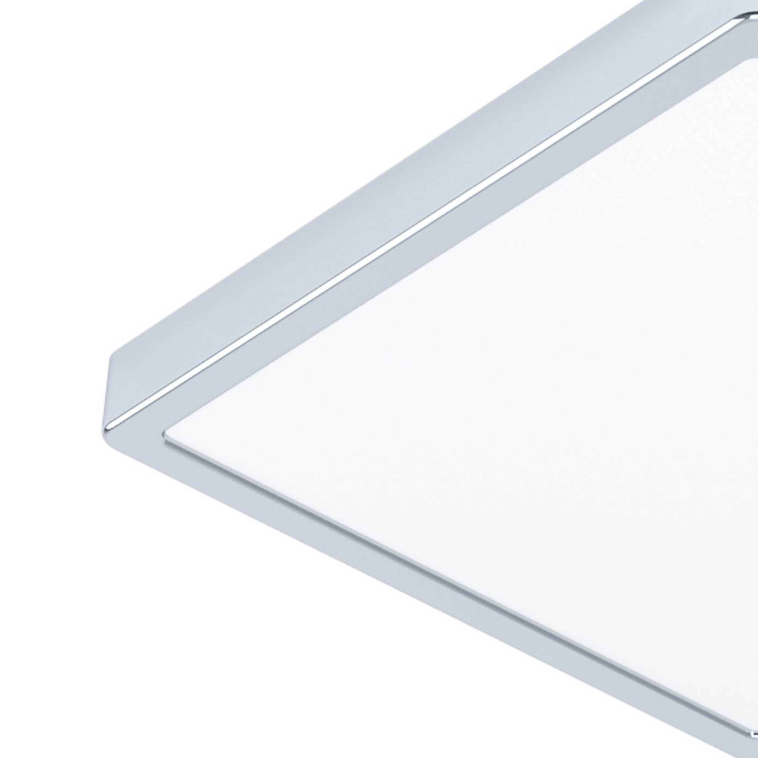 EGLO Fueva 6 Square Ceiling LED Light Chrome 29cm