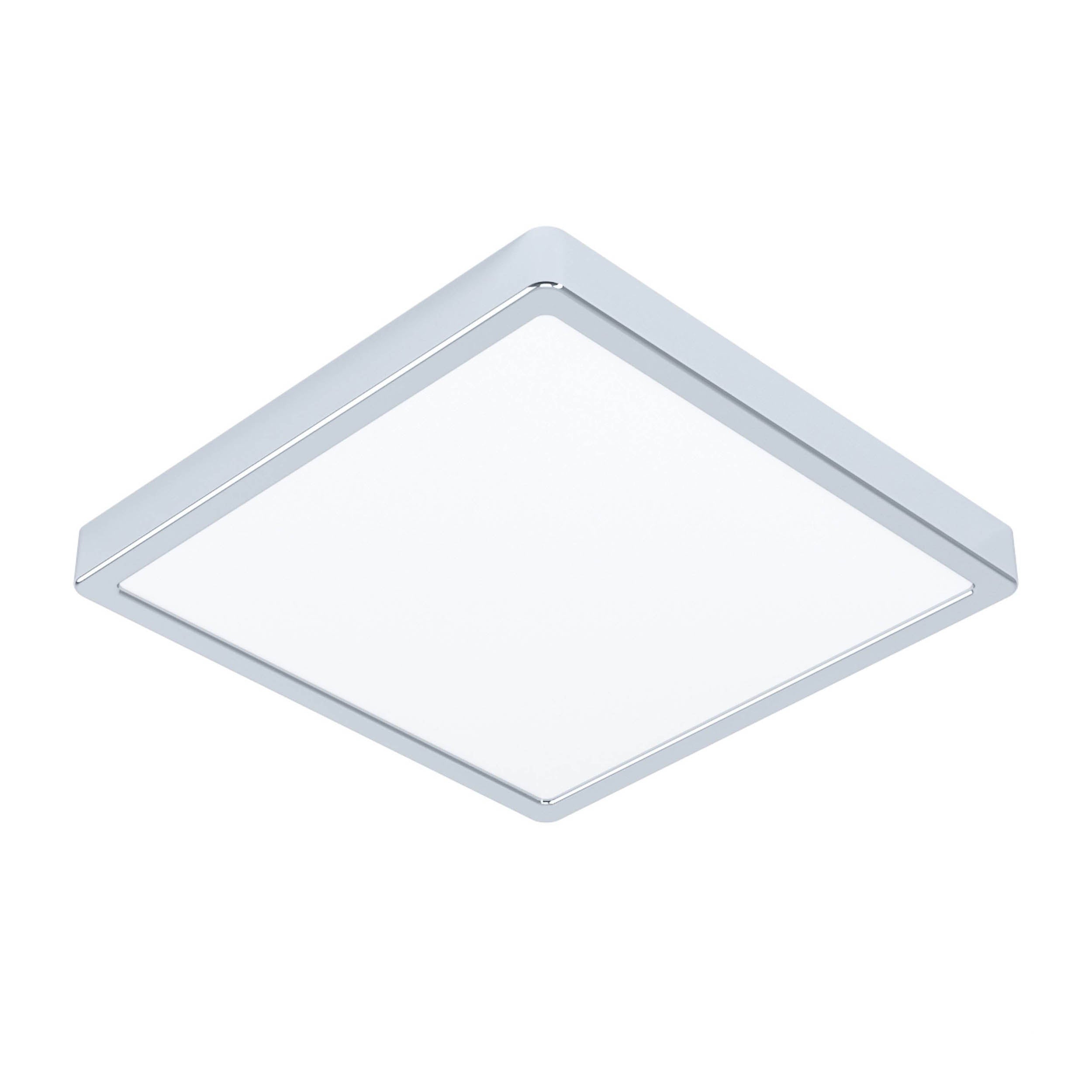 EGLO Fueva 6 Square Ceiling LED Light Chrome 29cm
