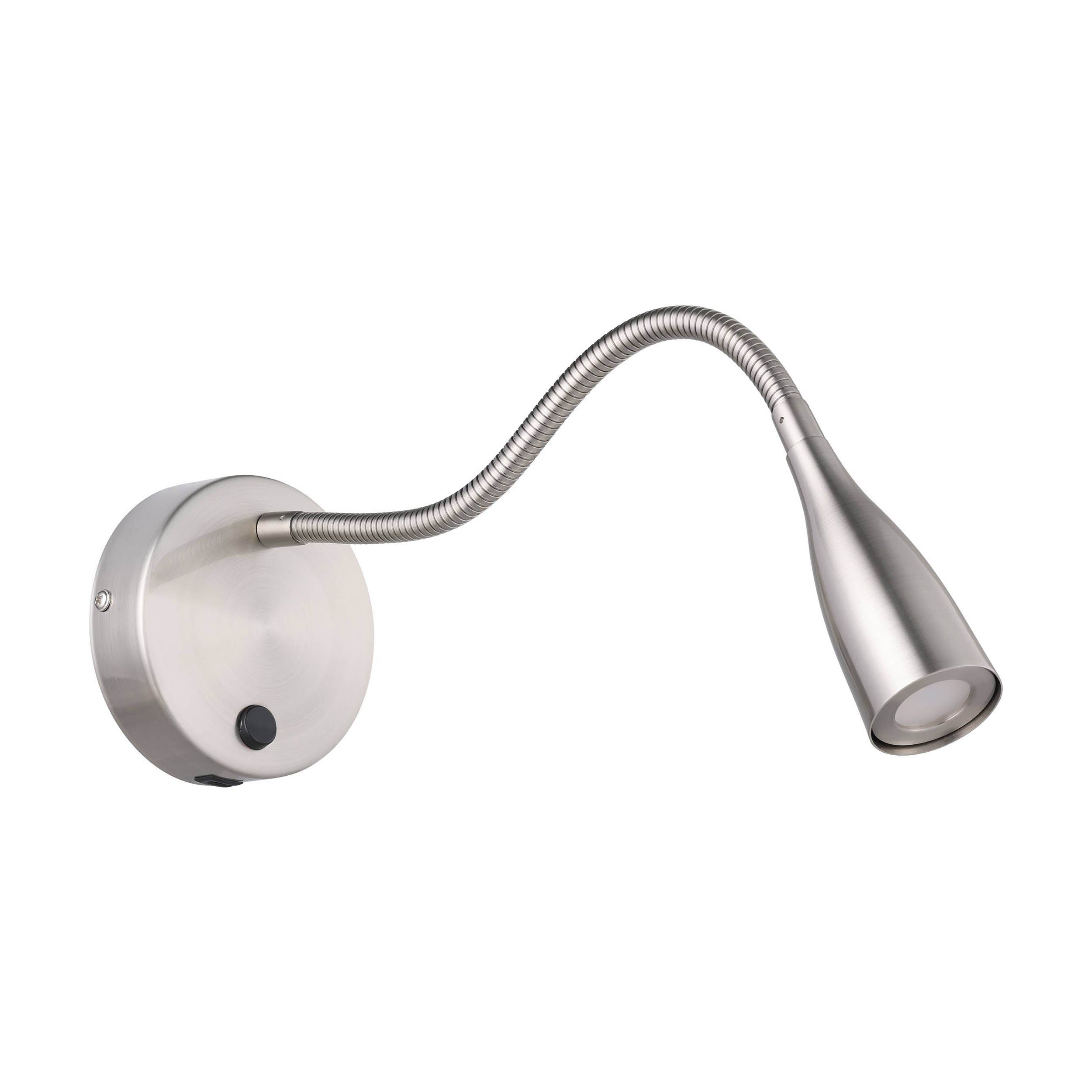 EGLO Olivandino 1 Wall Light Nickel Modern LED Wall Light with USB and Flexible Arm
