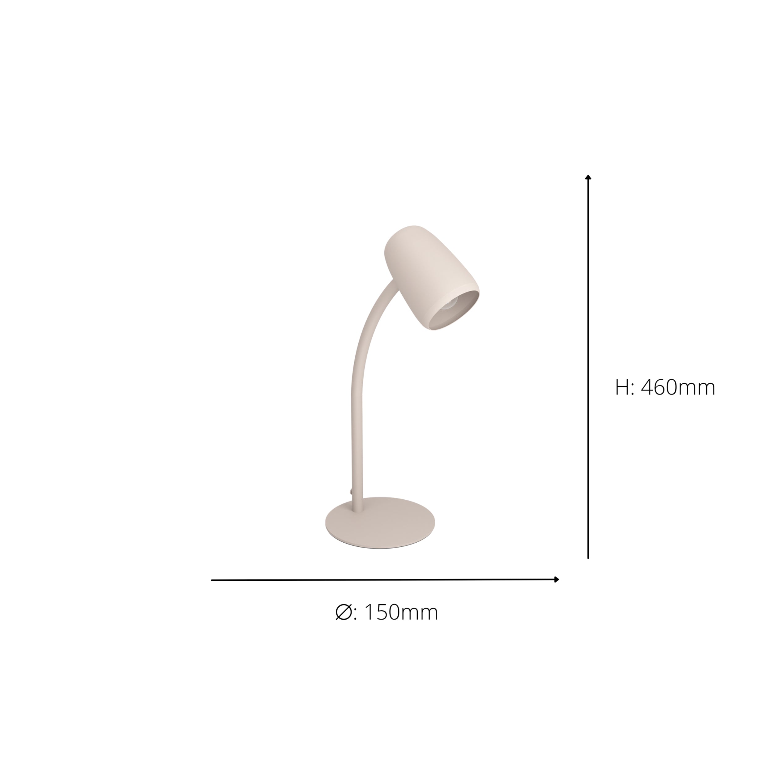 EGLO Carlo Modern Steel Flexible Desk Lamp, Sandy