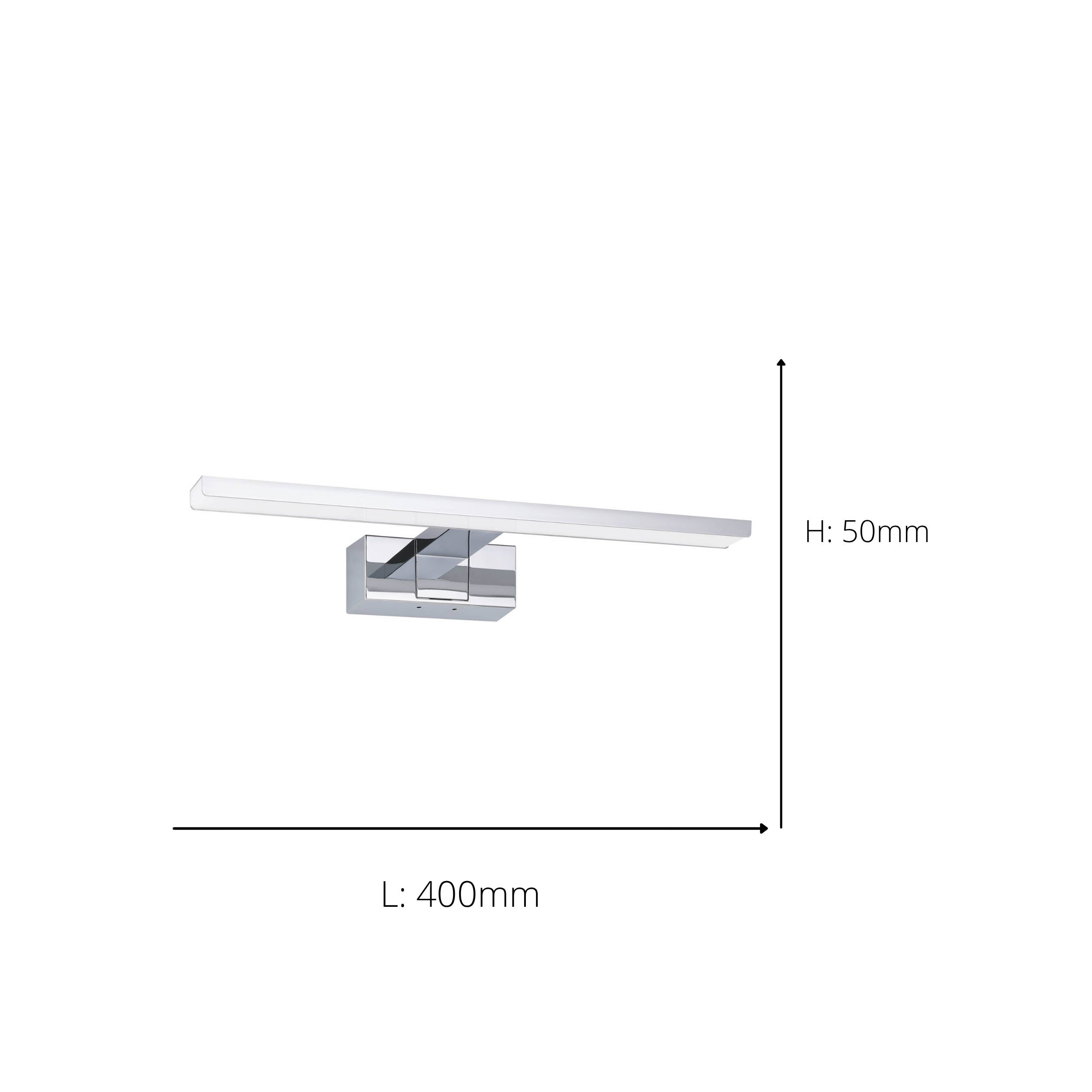 EGLO Conettilla Mirror Light Chrome 60 cm Horizontal LED Bathroom Light with CCT and IP44
