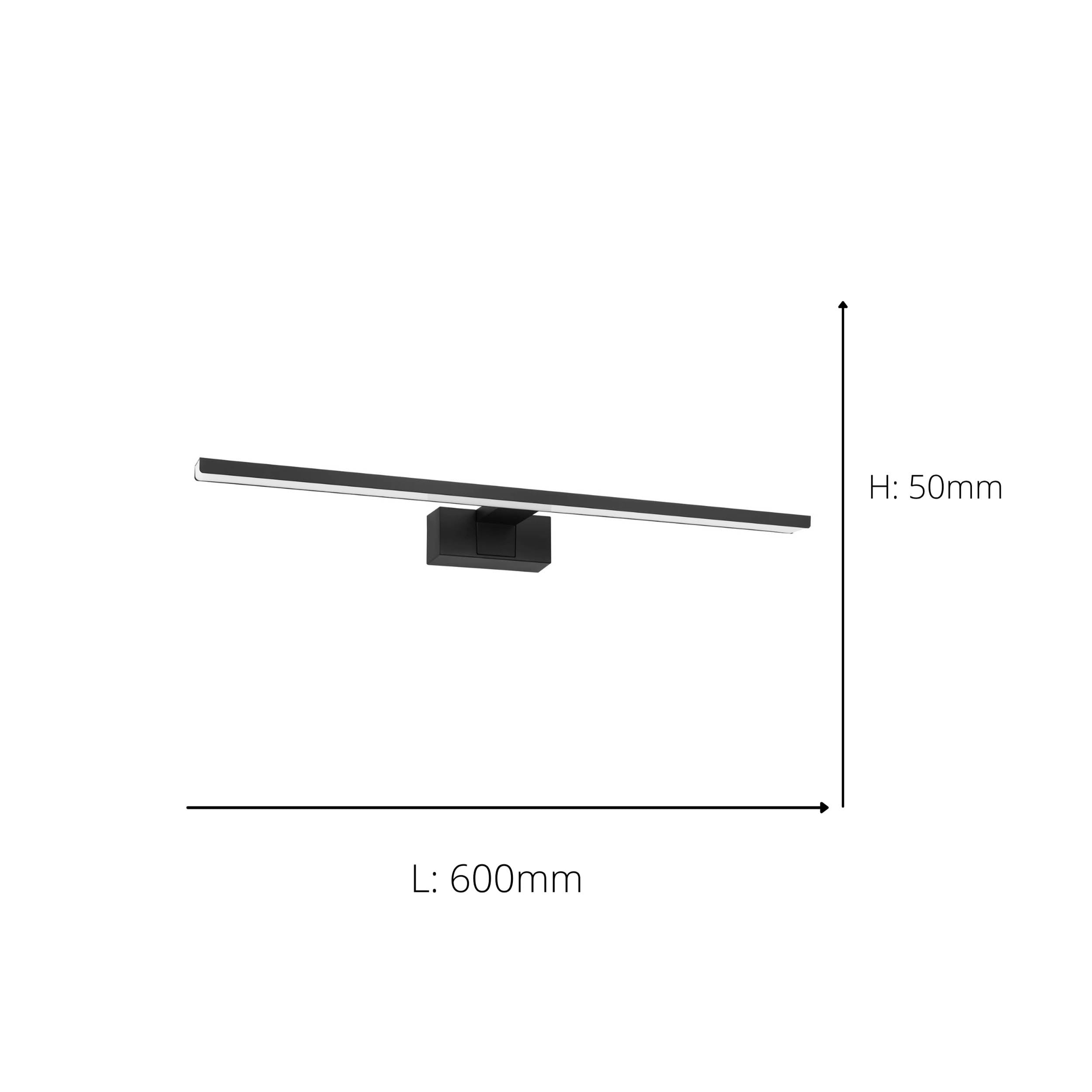 EGLO Ramola Mirror Light Chrome 45 cm Compact Chrome LED Mirror Light with CCT and IP44