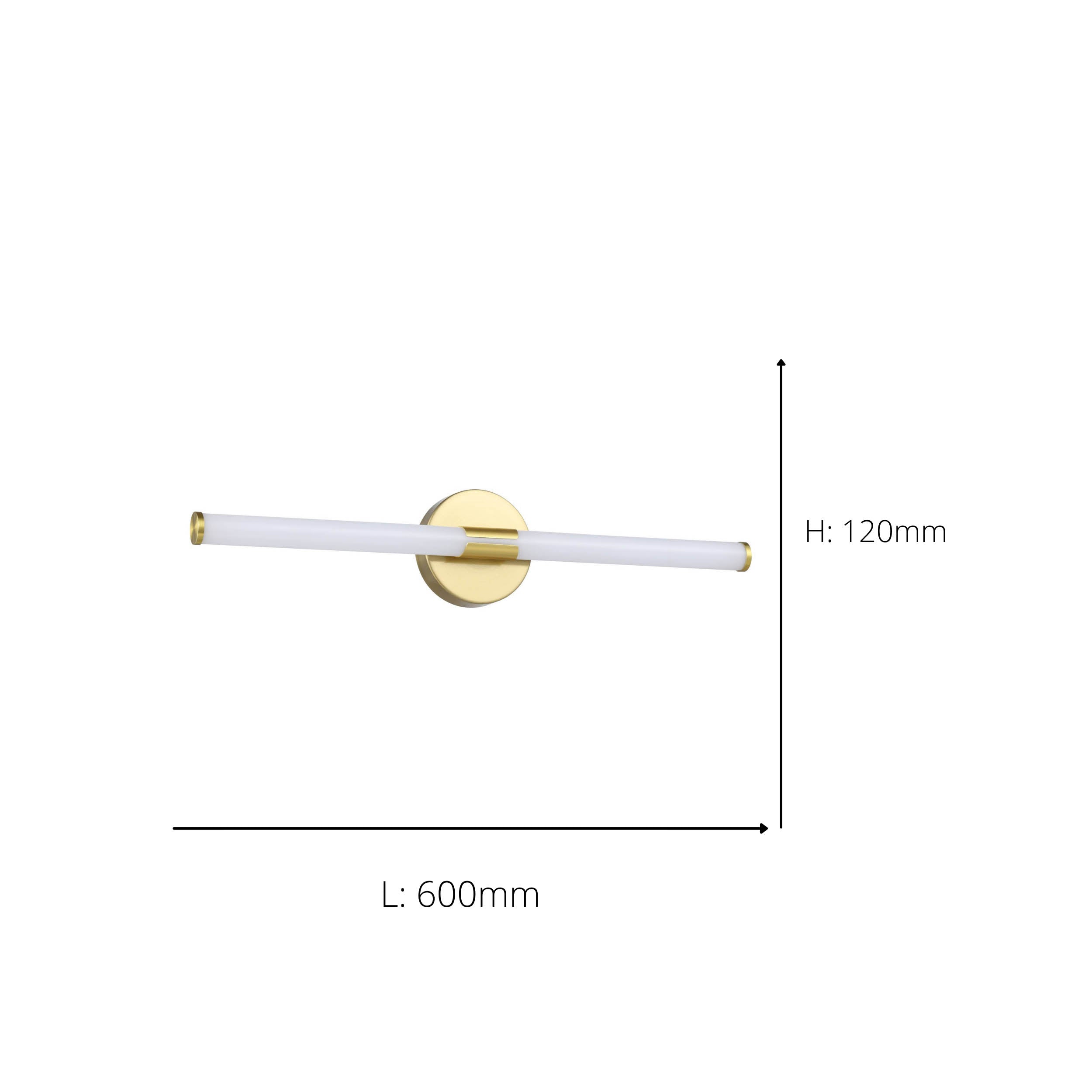 EGLO Ramola Mirror Light Brass 60 cm Brushed Brass LED Bathroom Light with CCT and IP44