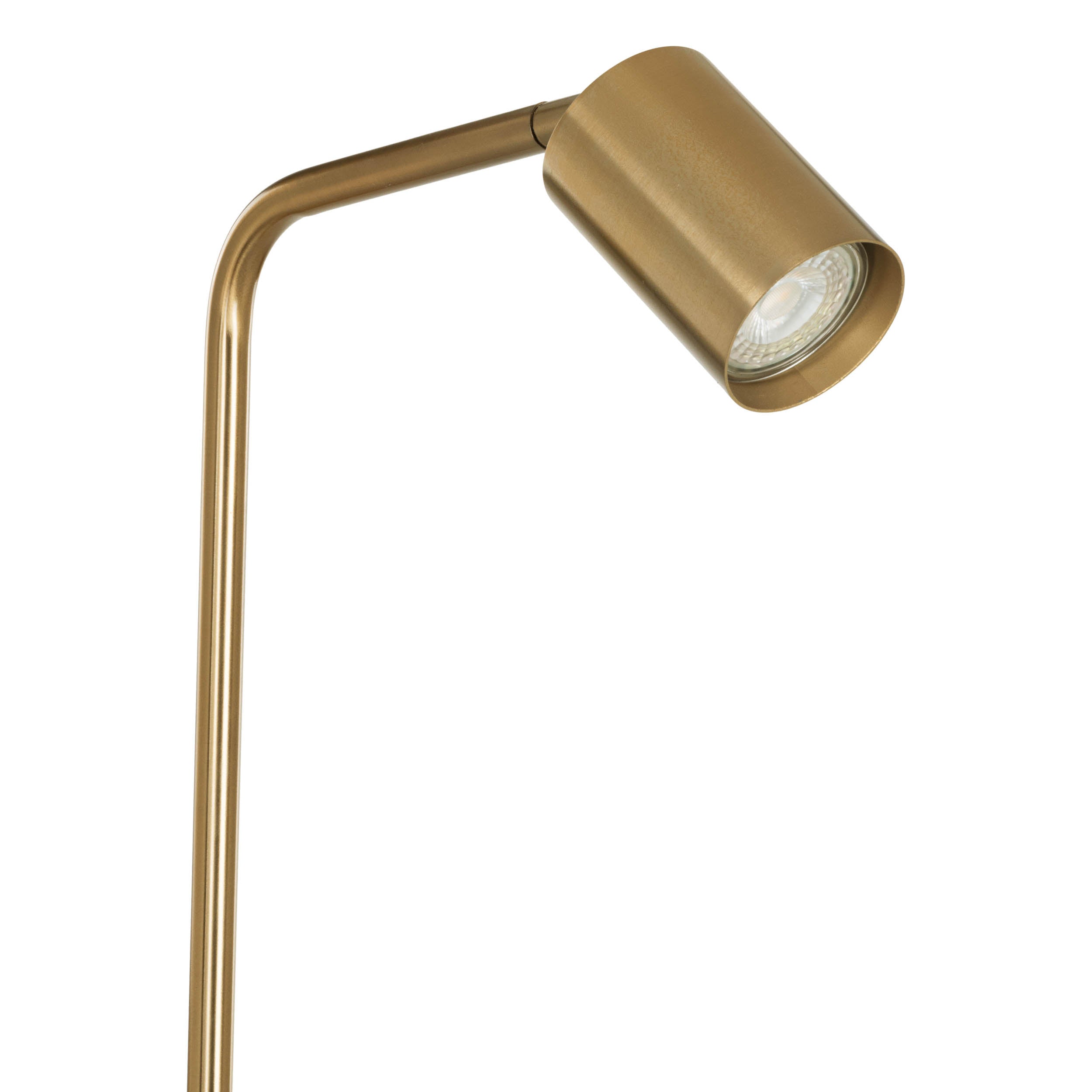 EGLO Rigomagno Floor Lamp Brass GU10 Brushed Brass Floor Lamp with Downward Light