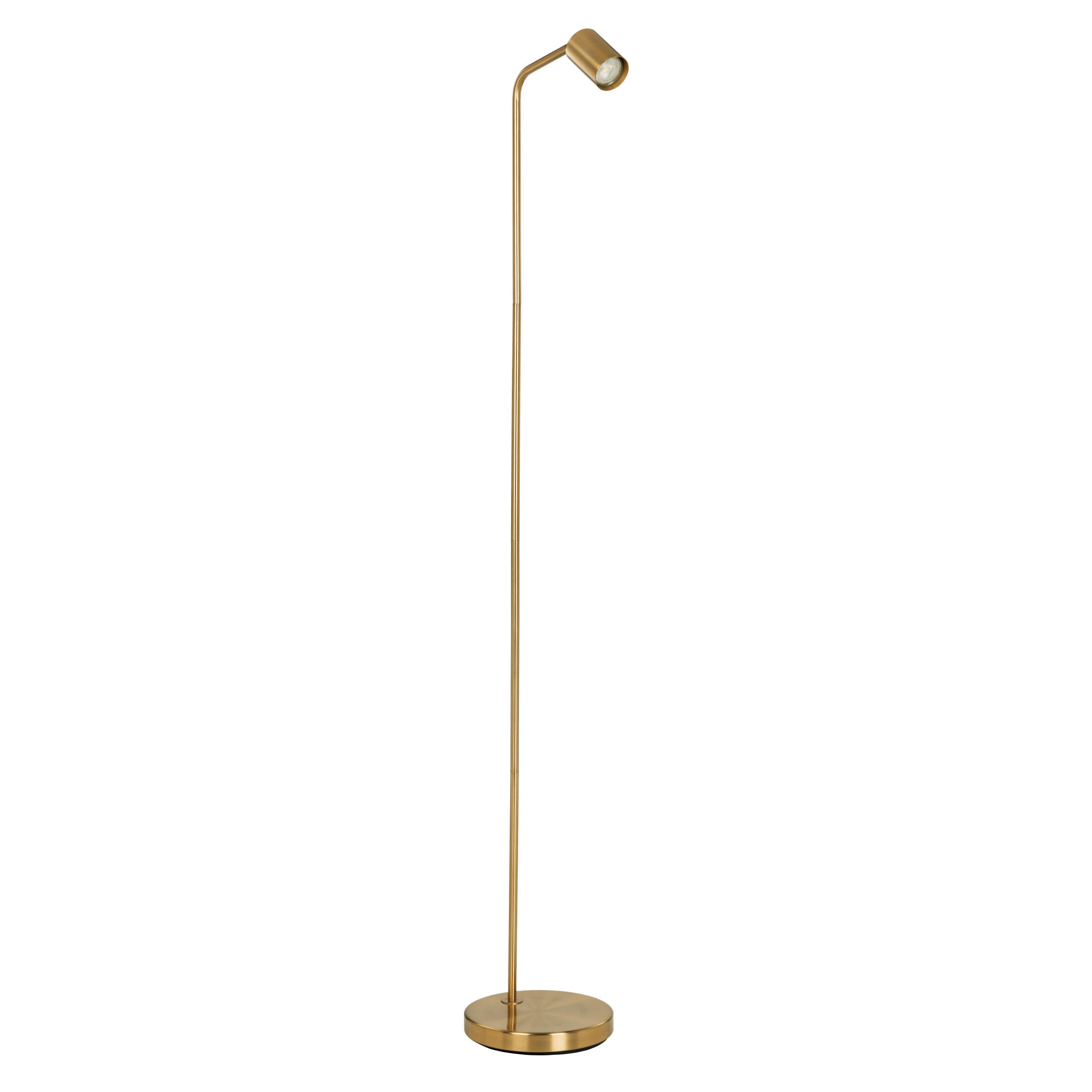 EGLO Rigomagno Floor Lamp Brass GU10 Brushed Brass Floor Lamp with Downward Light