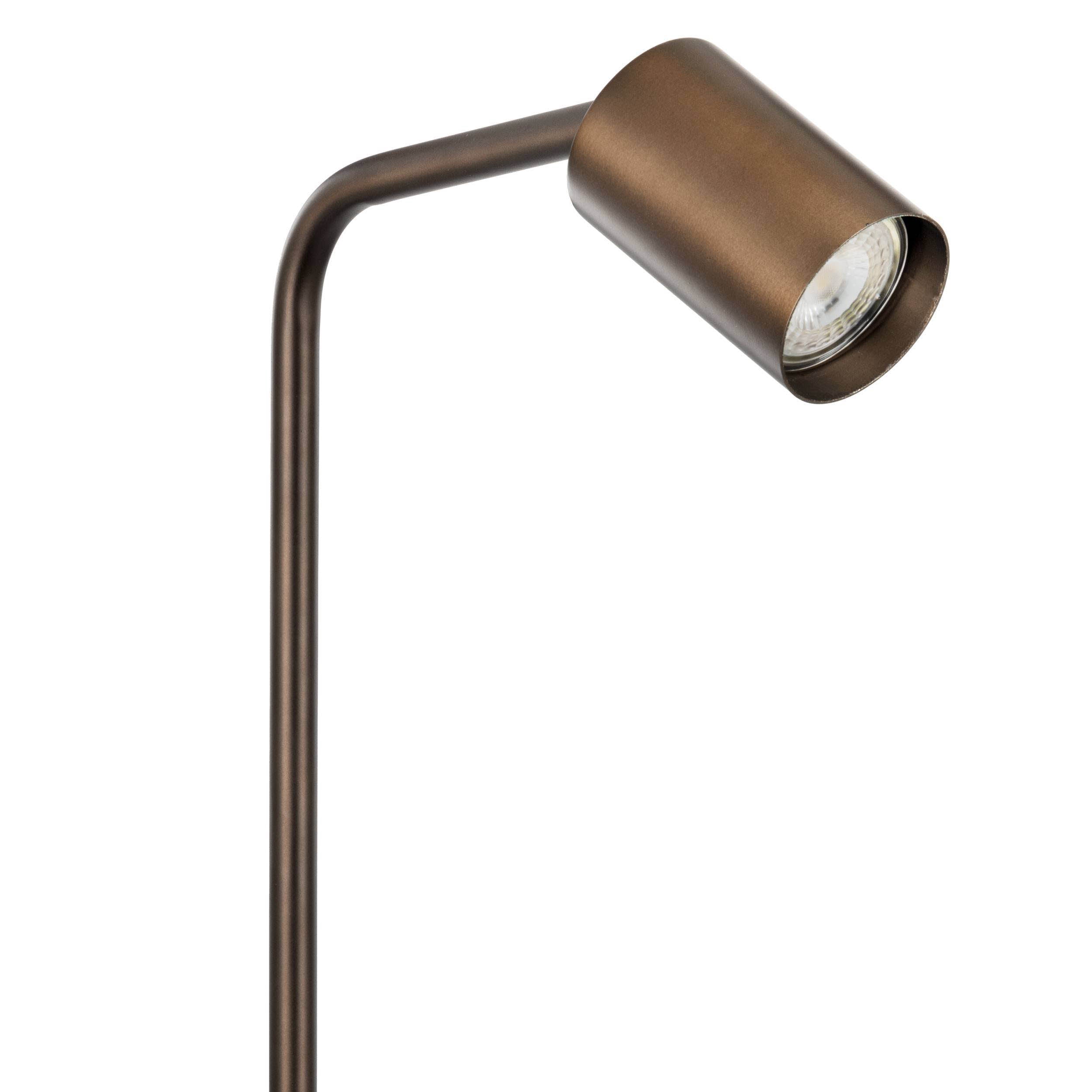 EGLO Rigomagno Floor Lamp Bronze GU10 Brushed Bronze Floor Lamp with Fixed Head