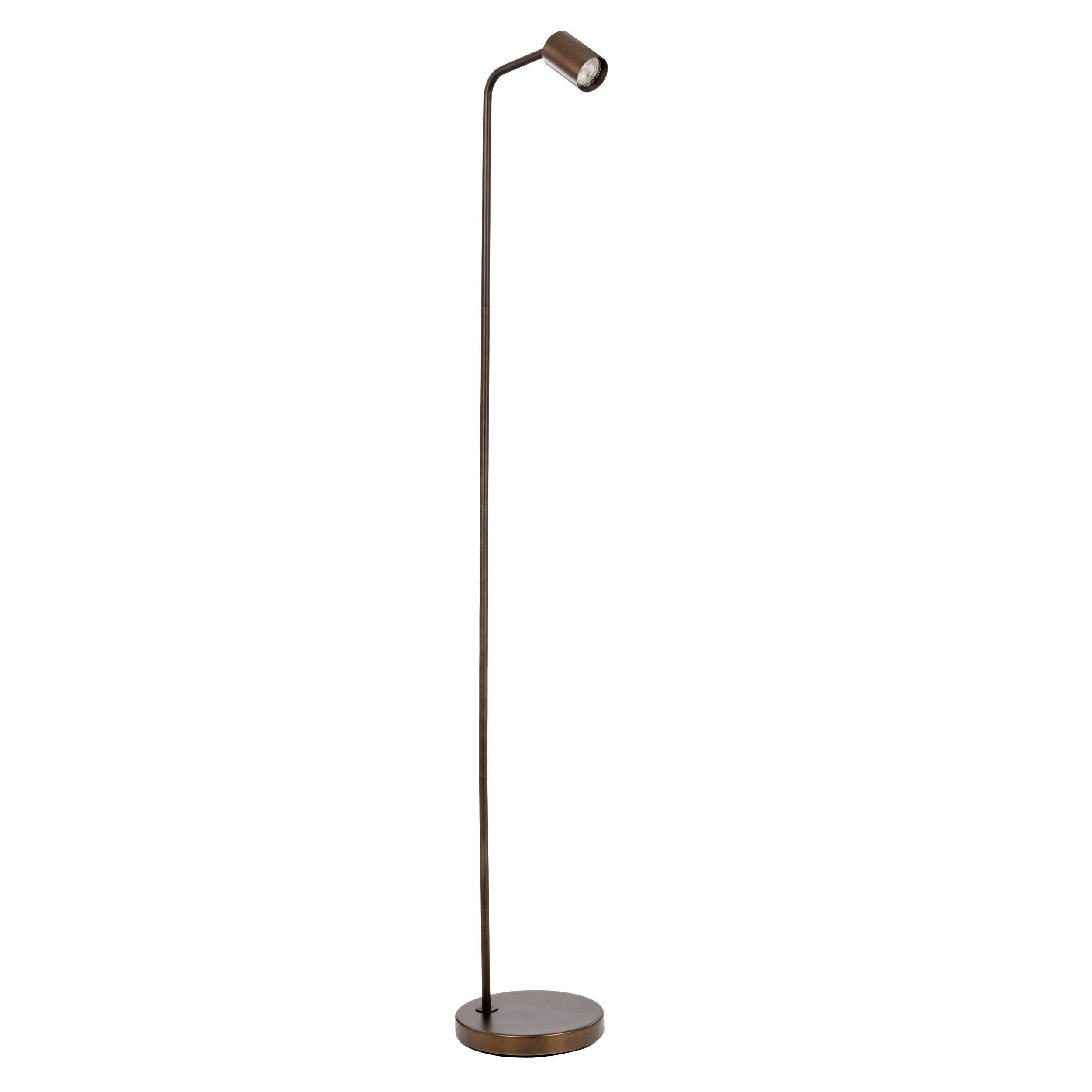 EGLO Rigomagno Floor Lamp Bronze GU10 Brushed Bronze Floor Lamp with Fixed Head
