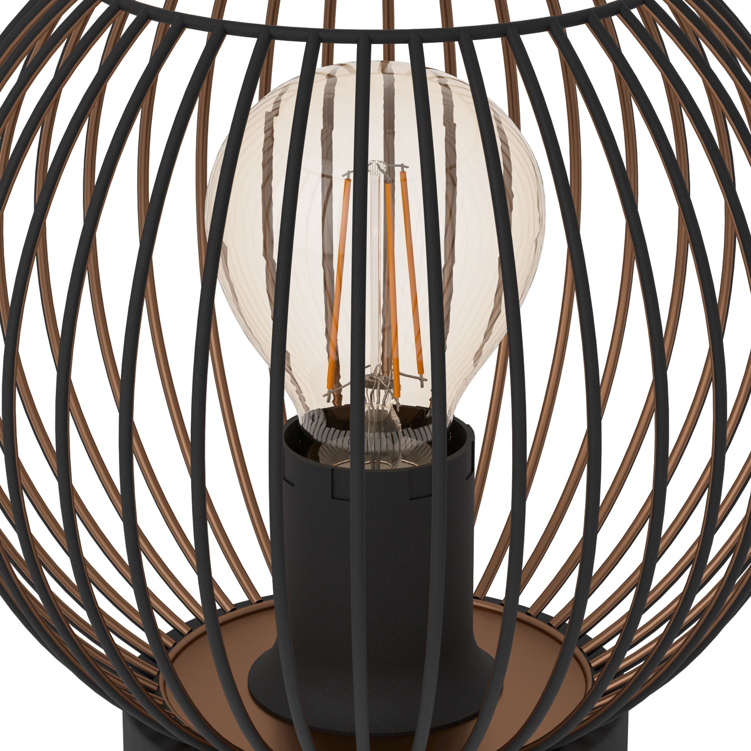 EGLO Almanzora Black & Copper Wire Modern Steel Table Lamp