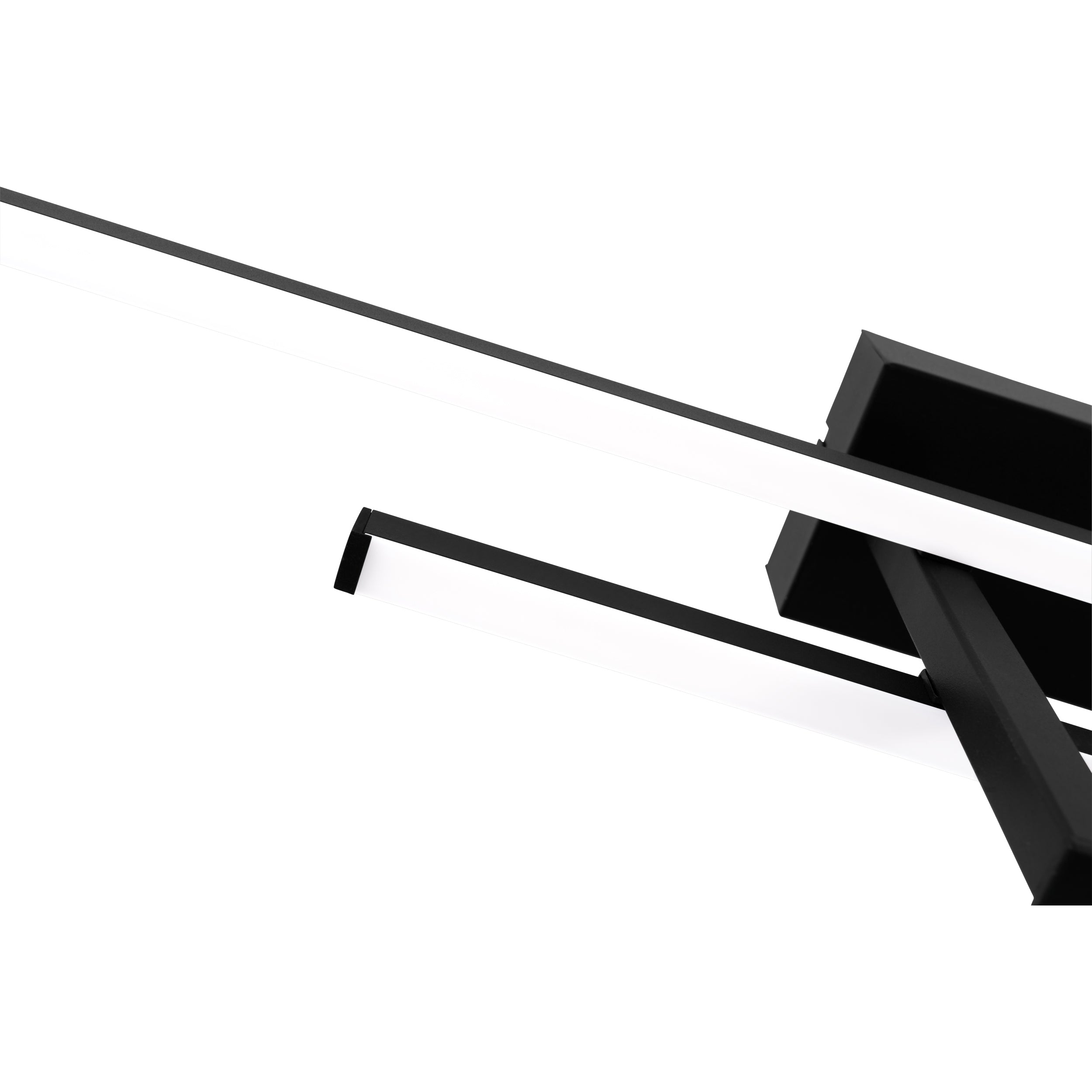 EGLO Trepiliano Aluminium & Steel Black Modern LED Linear Ceiling Light