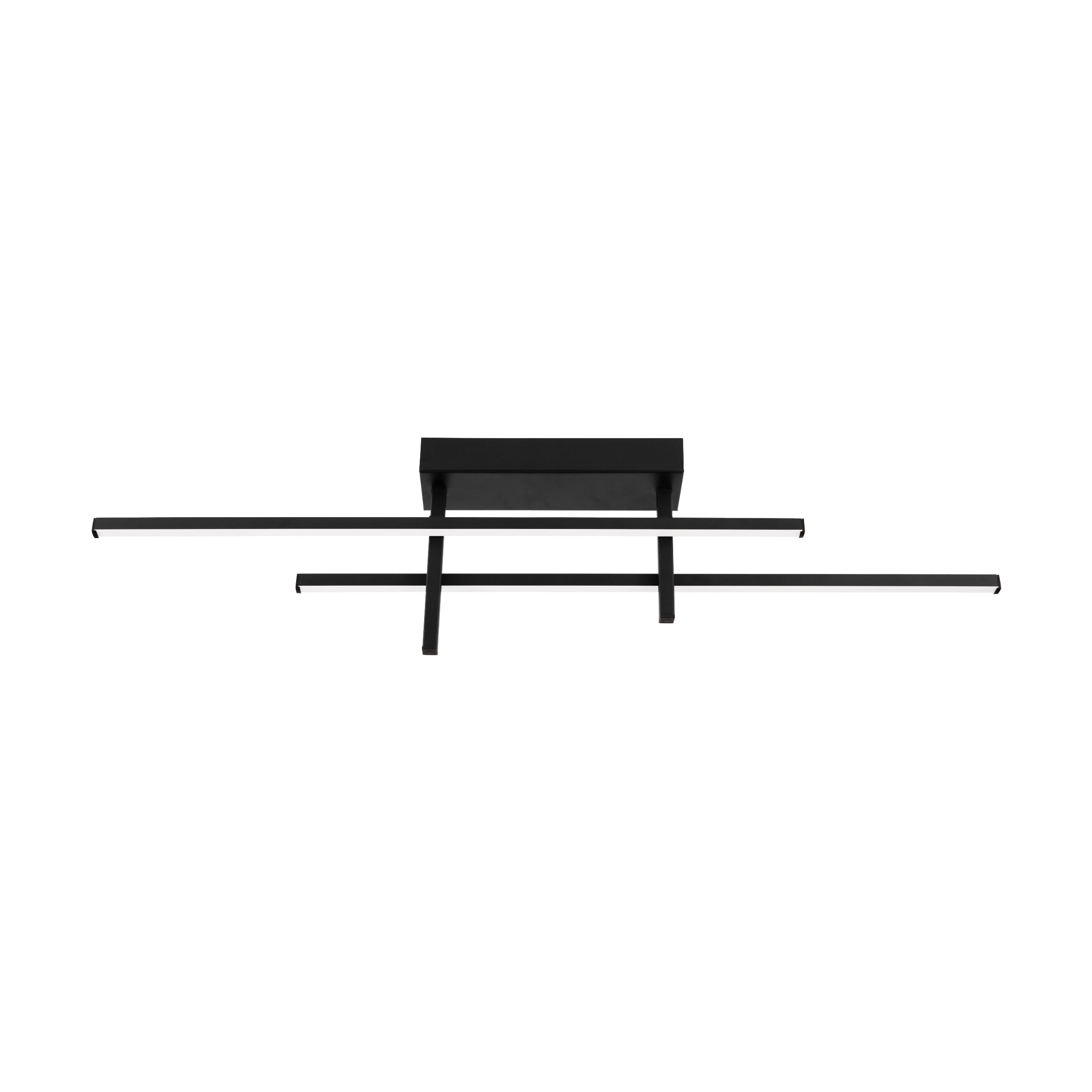 EGLO Trepiliano Aluminium & Steel Black Modern LED Linear Ceiling Light