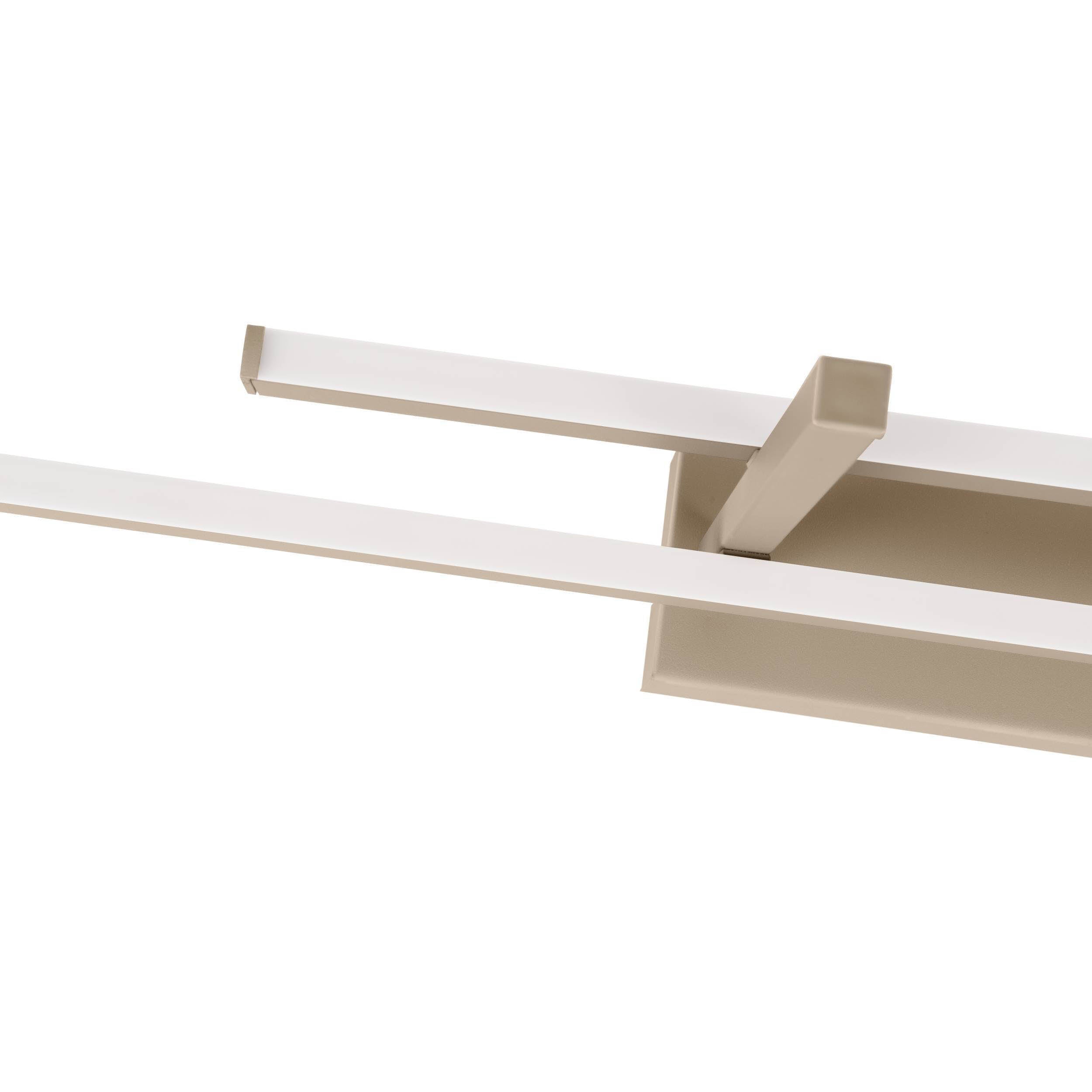 EGLO Trepiliano Ceiling Light Sand 2 Bar Graphic LED Ceiling Light with Offset Lines