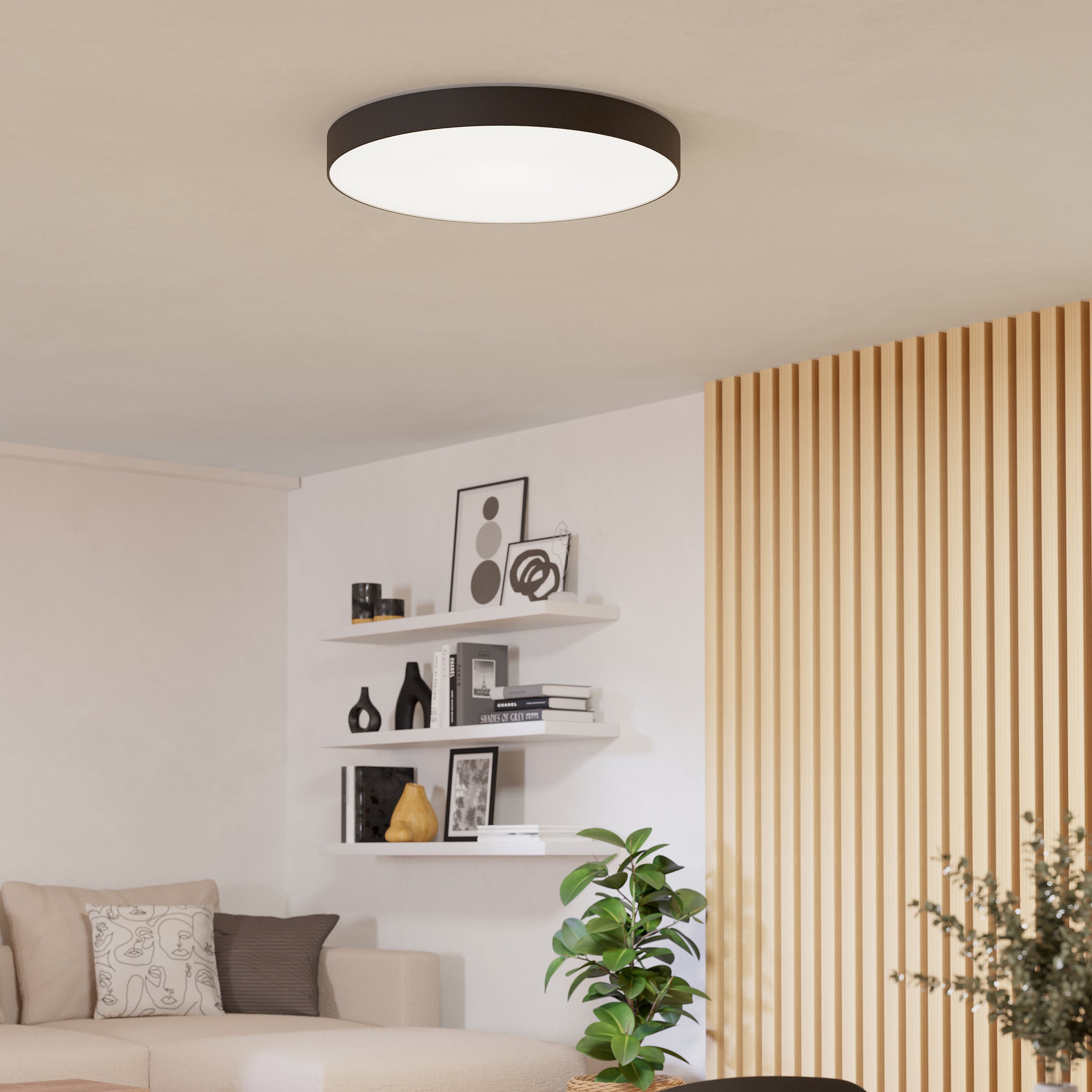 EGLO Gallizzi-Z Flush Black Ceiling Light - 690