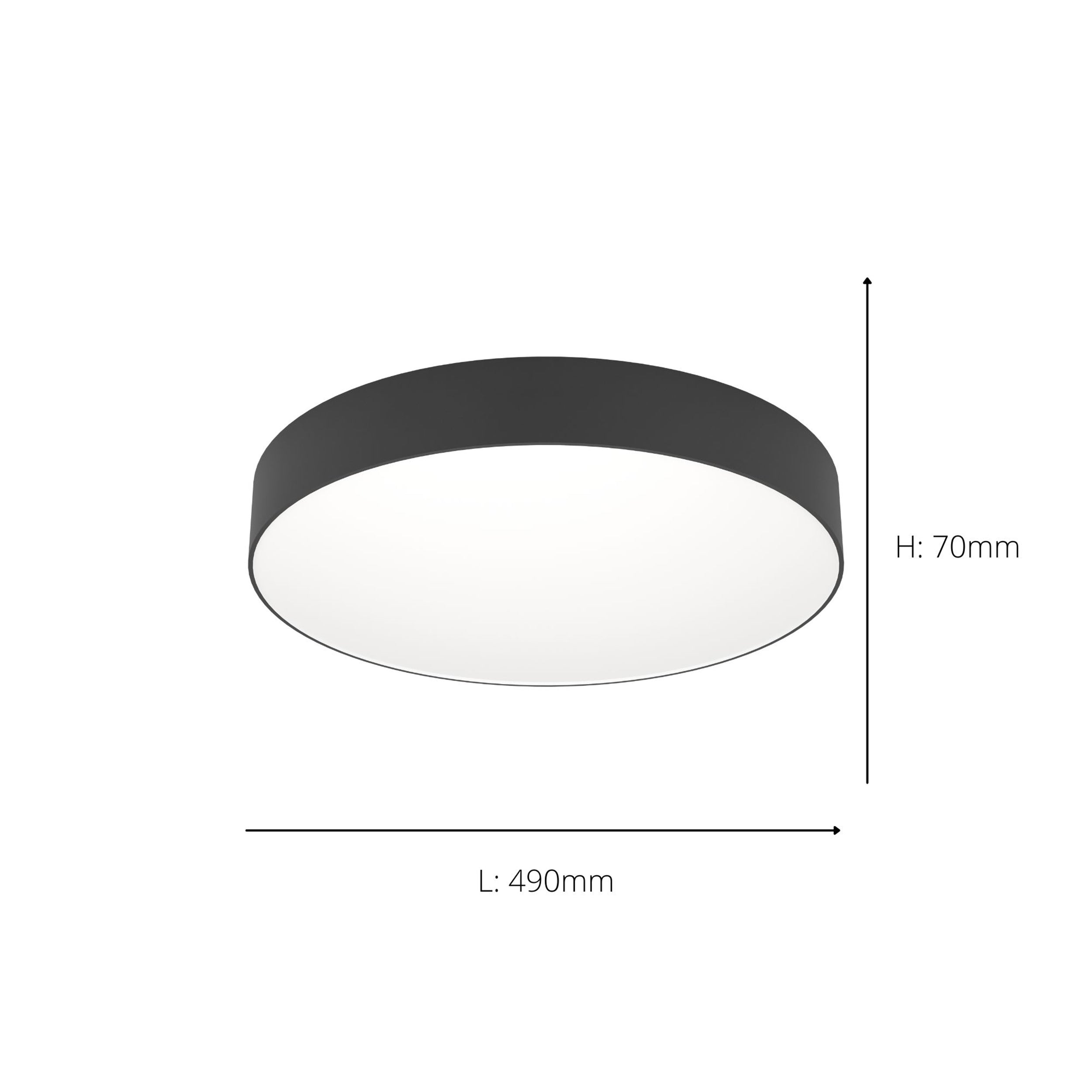 EGLO Gallizzi-Z Flush Black Ceiling Light - 690