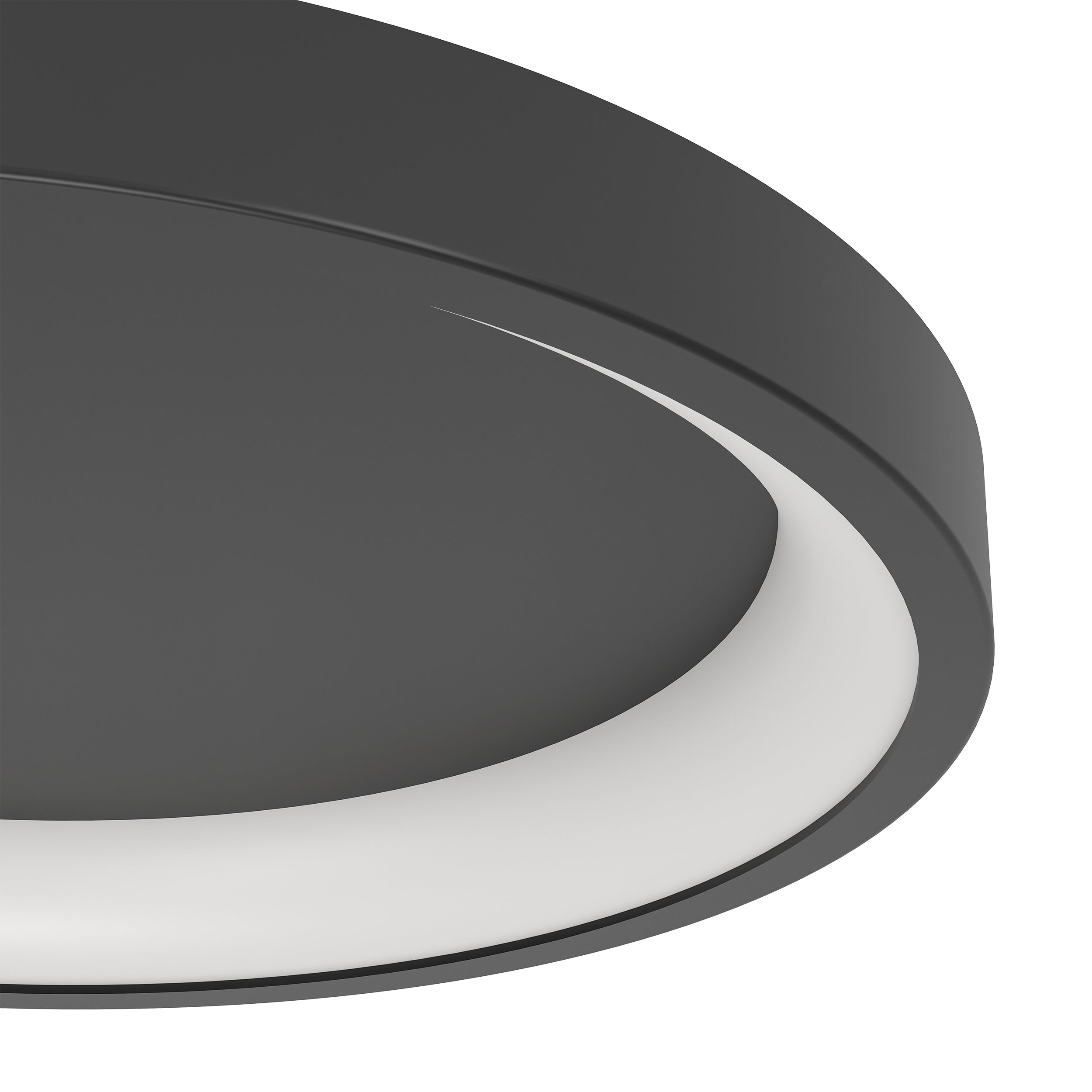 EGLO Loretello-Z Black Flush Circular Ceiling Light