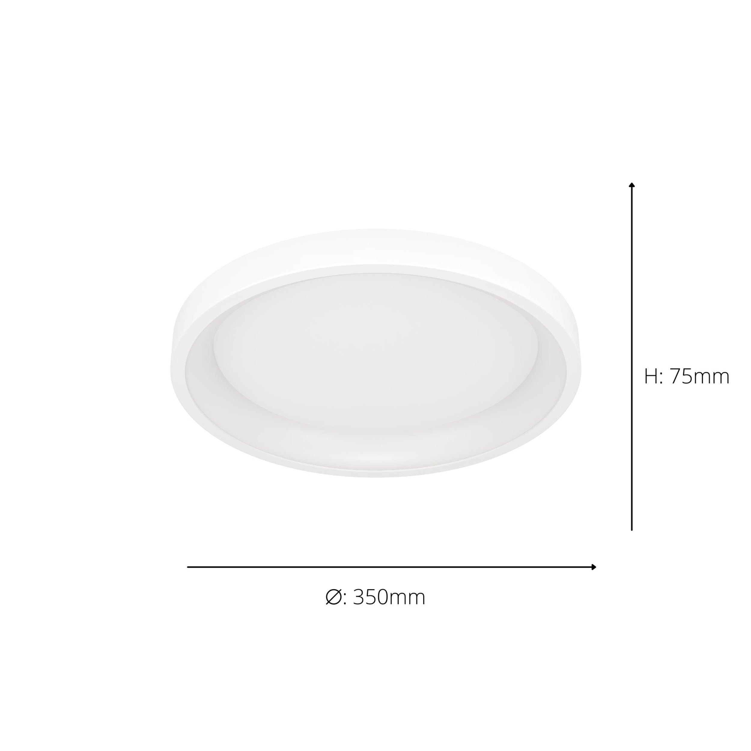 EGLO Loretello-Z White Flush Circular Ceiling Light