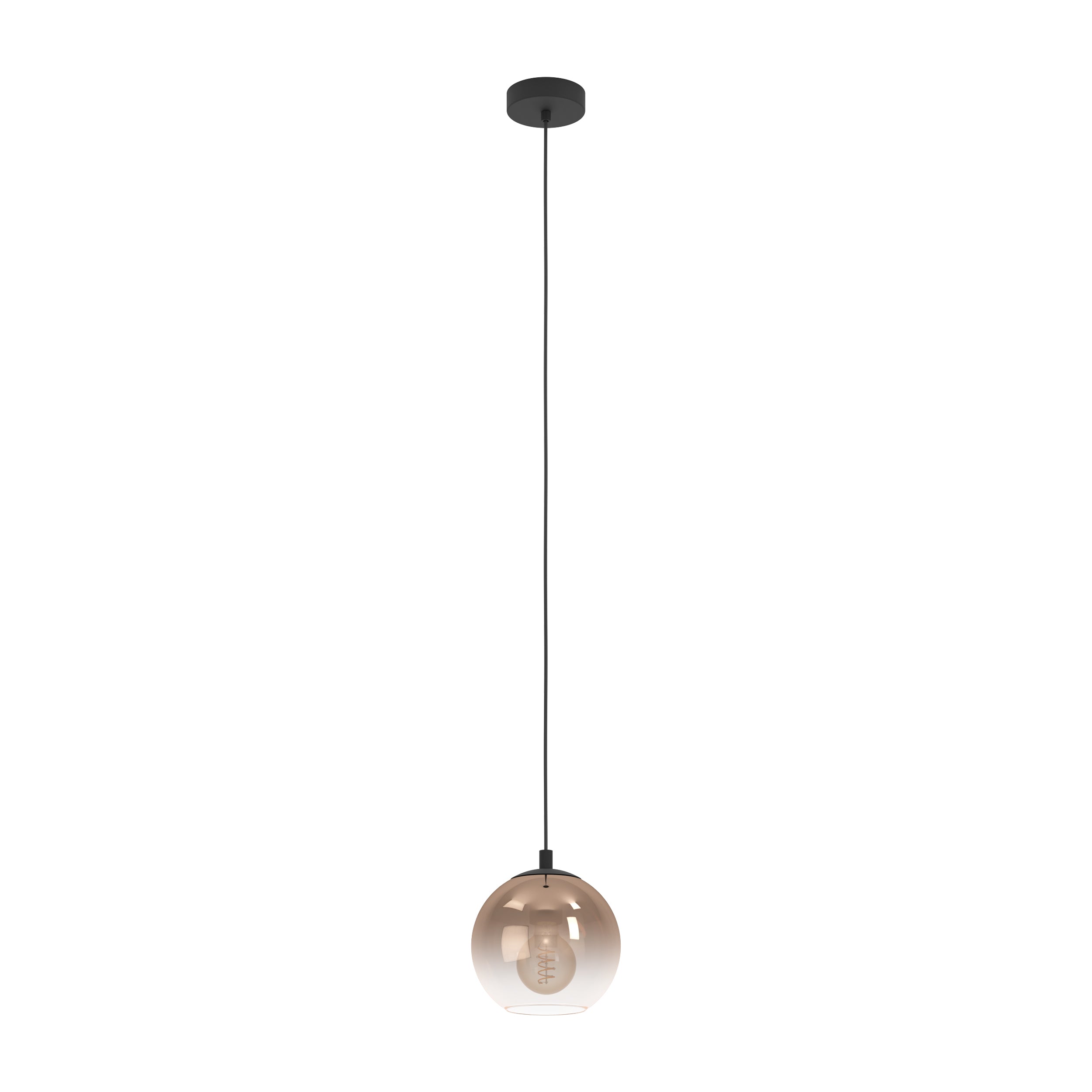 EGLO Ariscani 1 Copper Ombre Effect Glass Single Pendant