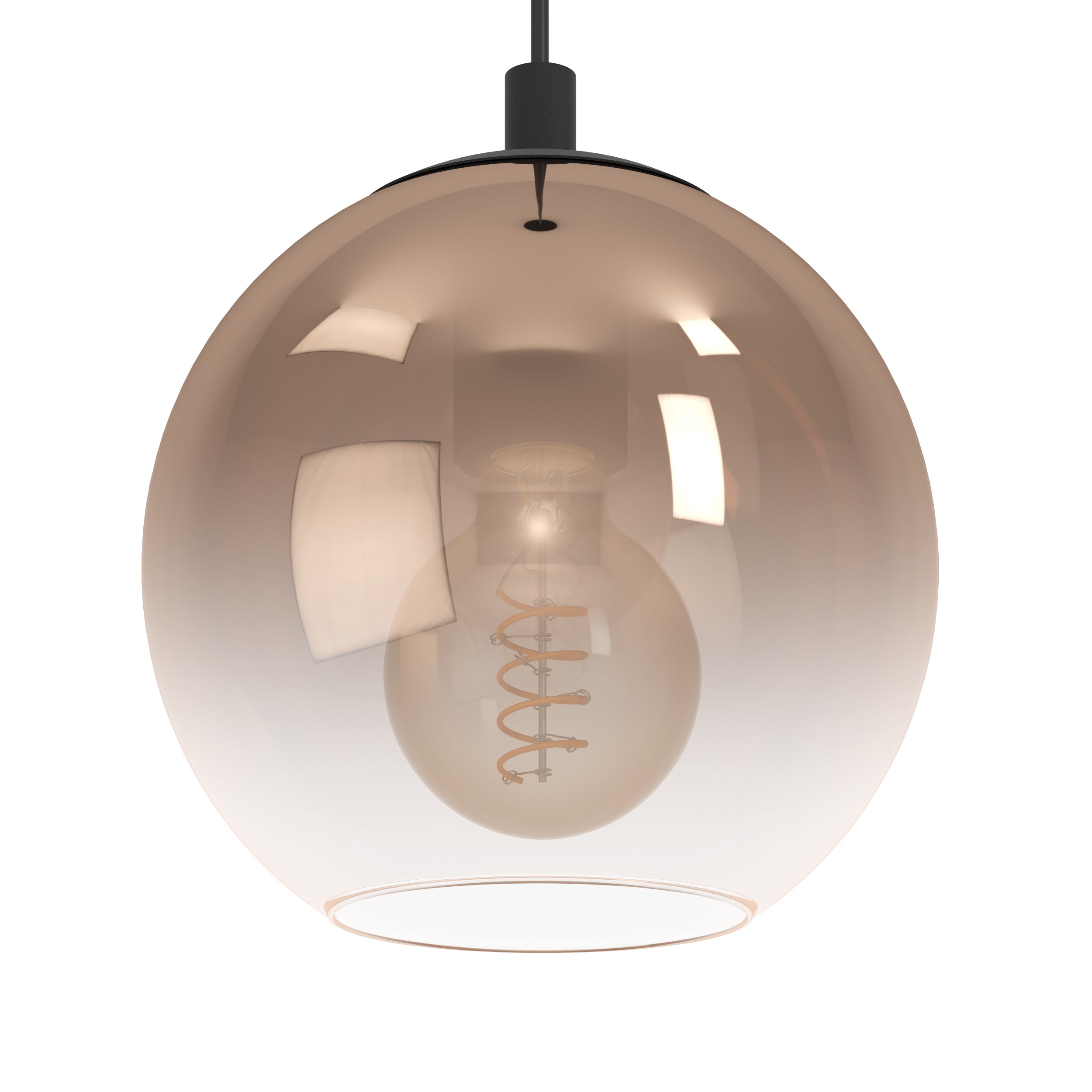 EGLO Ariscani 1 Copper Ombre Effect Glass 3 Light Pendant