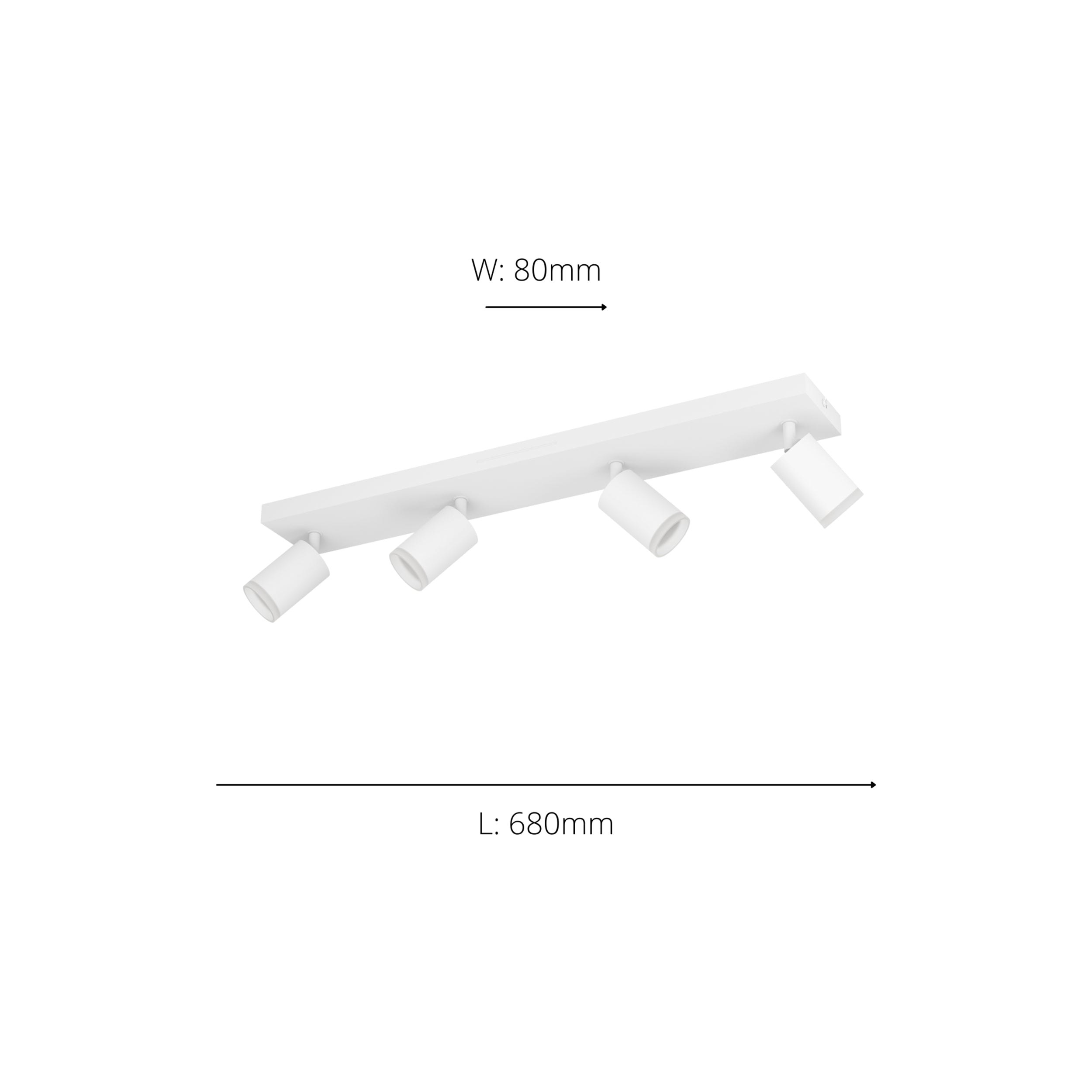 EGLO Melitello-Z Smart Control RGB LED 4 Light Spotlight, White