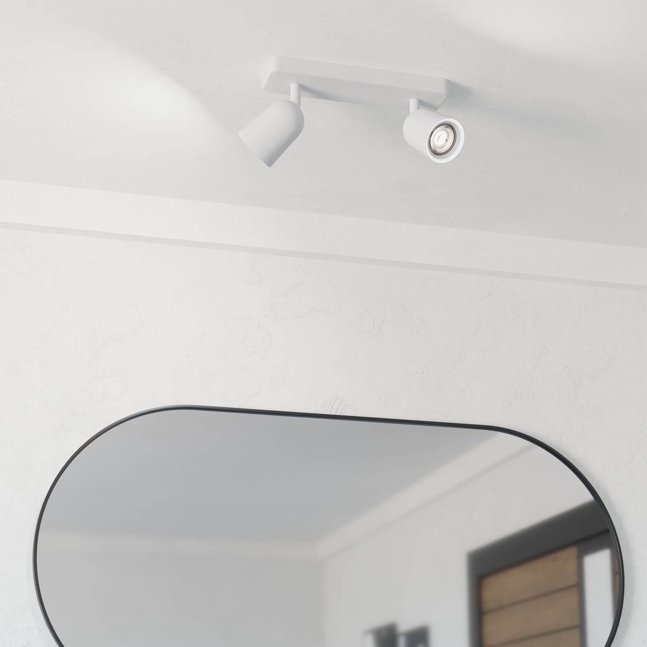 EGLO Camaldoli White Steel LED Dual Ceiling Spotlight