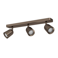 EGLO Camaldoli Dark Bronze Steel LED Triple Ceiling Spotlight