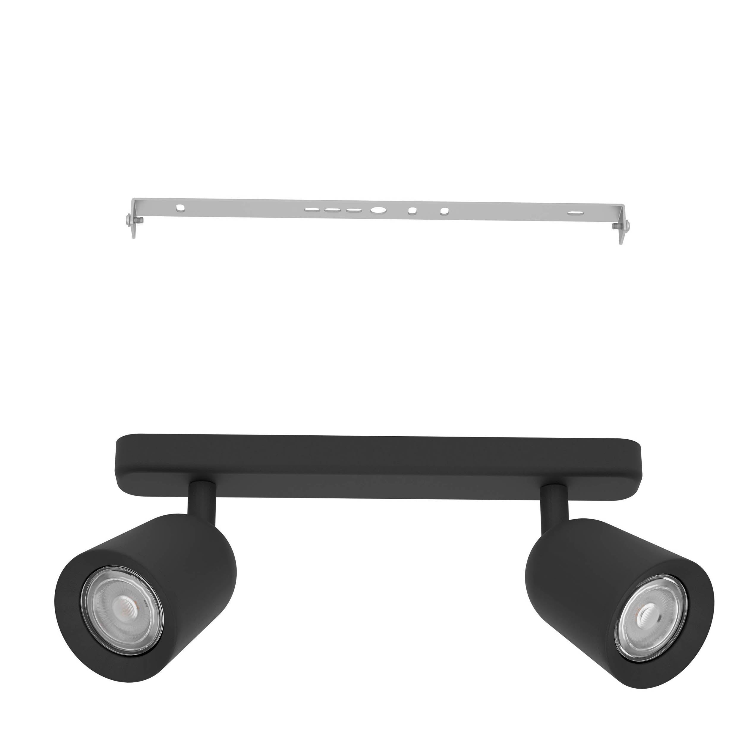 EGLO Camaldoli Dark Black LED Dual Ceiling Spotlight