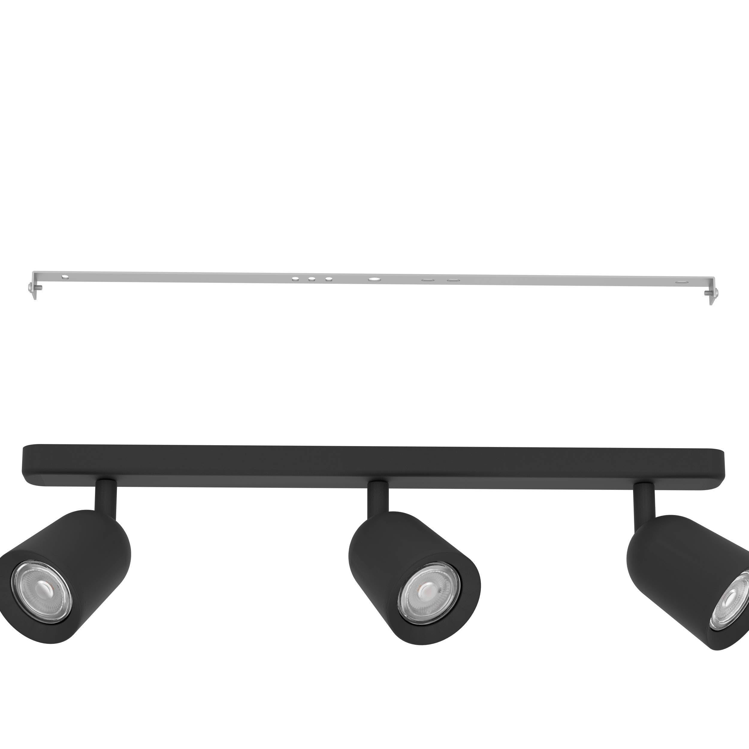 EGLO Camaldoli Dark Black LED Triple Ceiling Spotlight