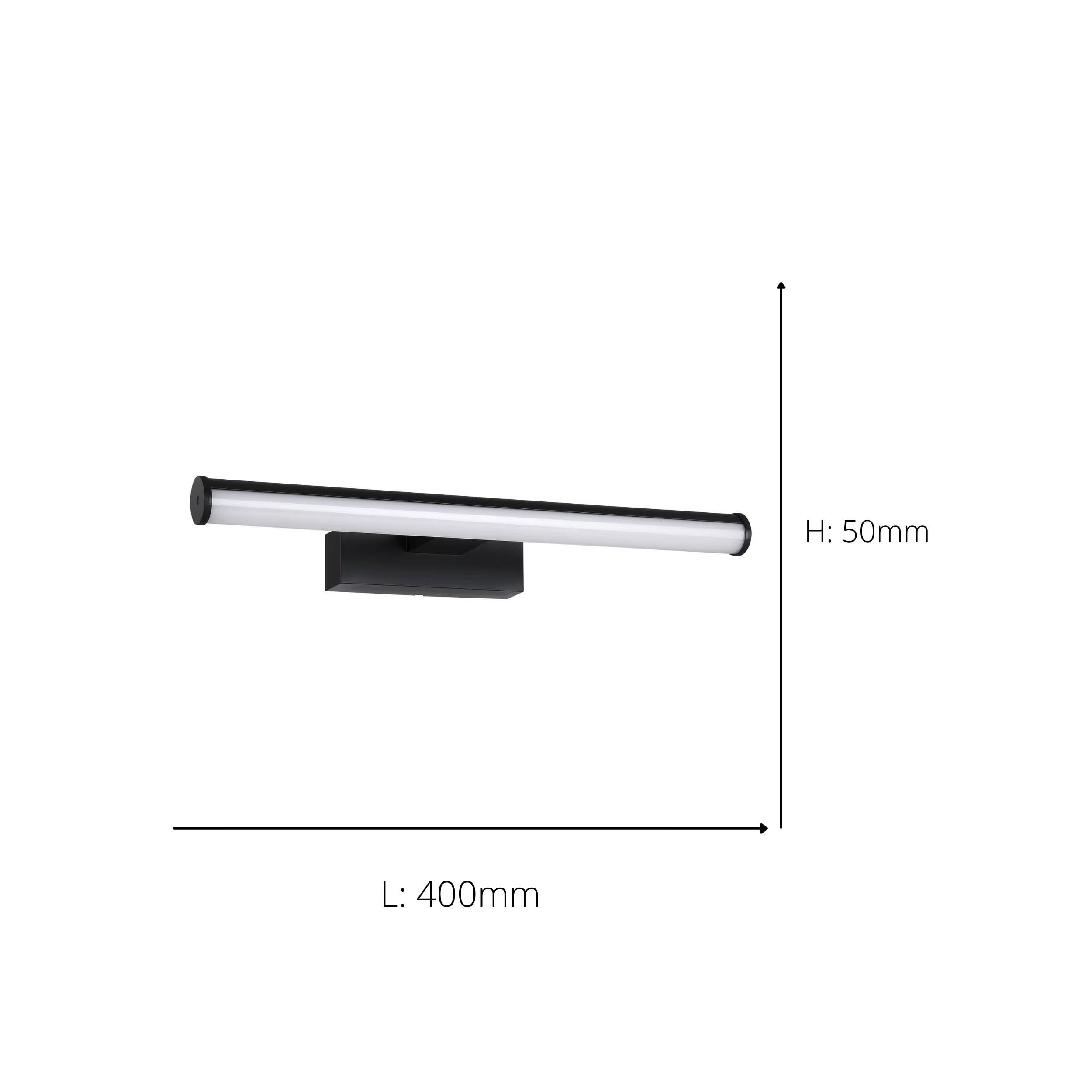 EGLO Vadumi Black & White Plastic Mirror Light, 40cm