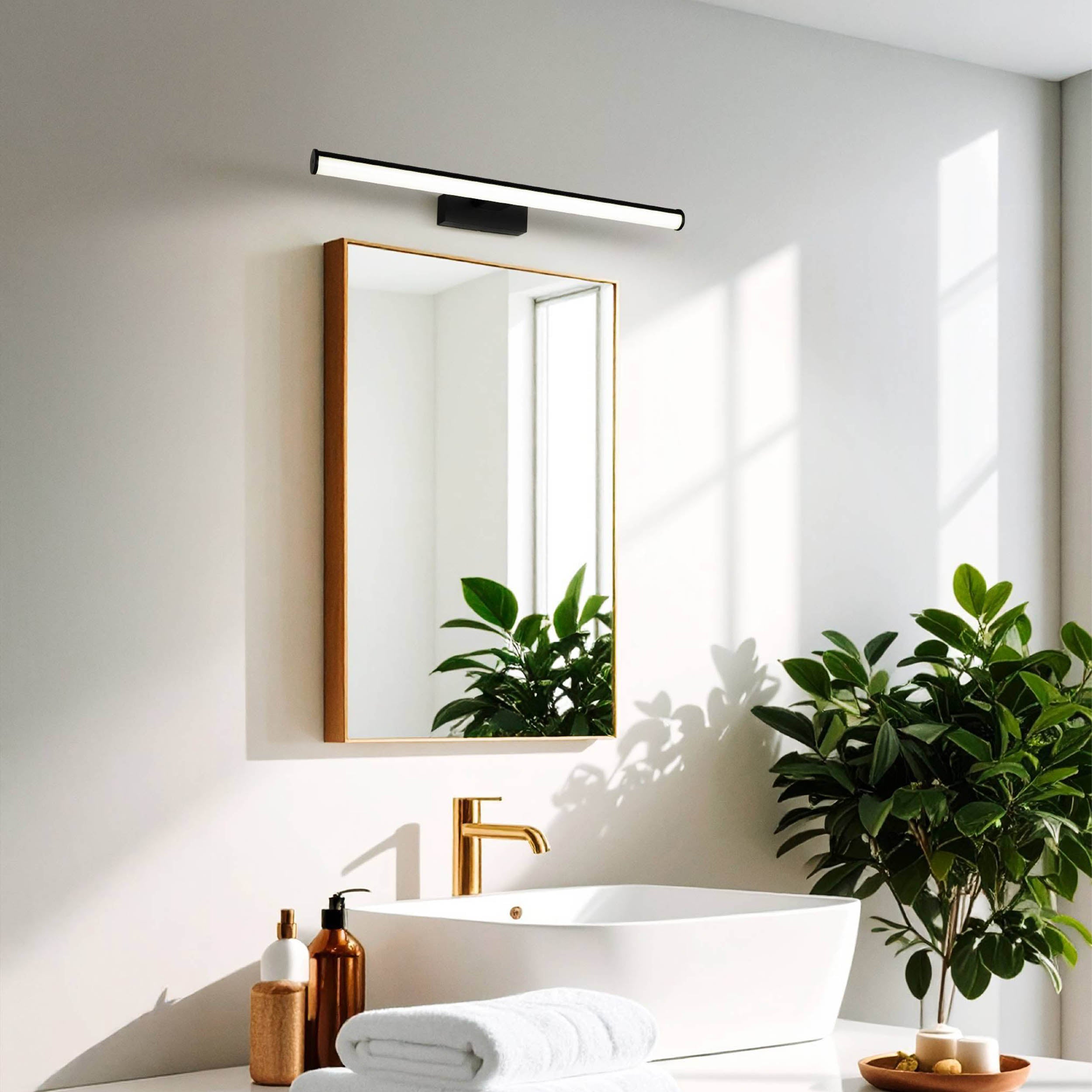 EGLO Vadumi Black & White Plastic Mirror Light, 60cm