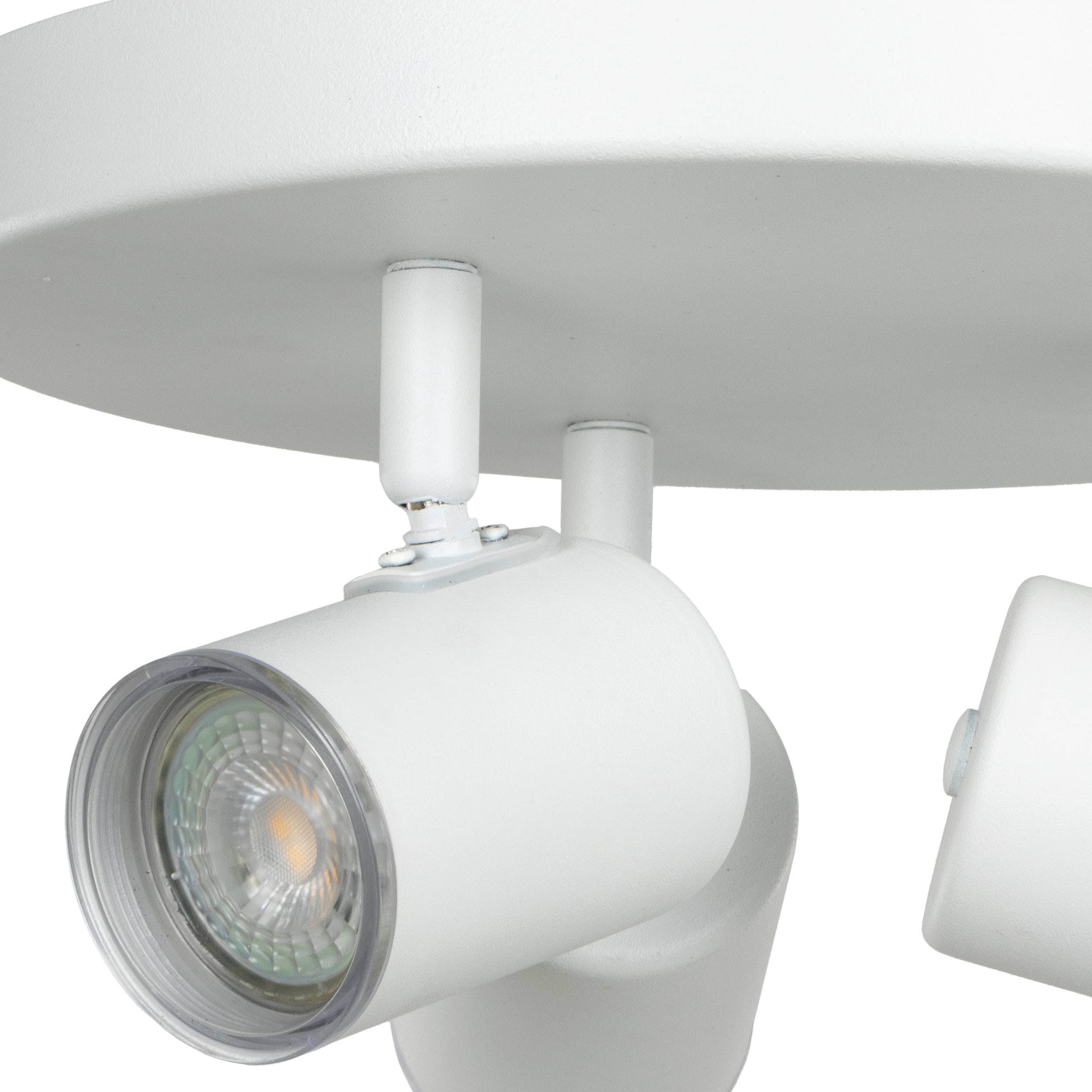 EGLO Consuma 1 White Steel GU10 Triple Round Bathroom Spotlight