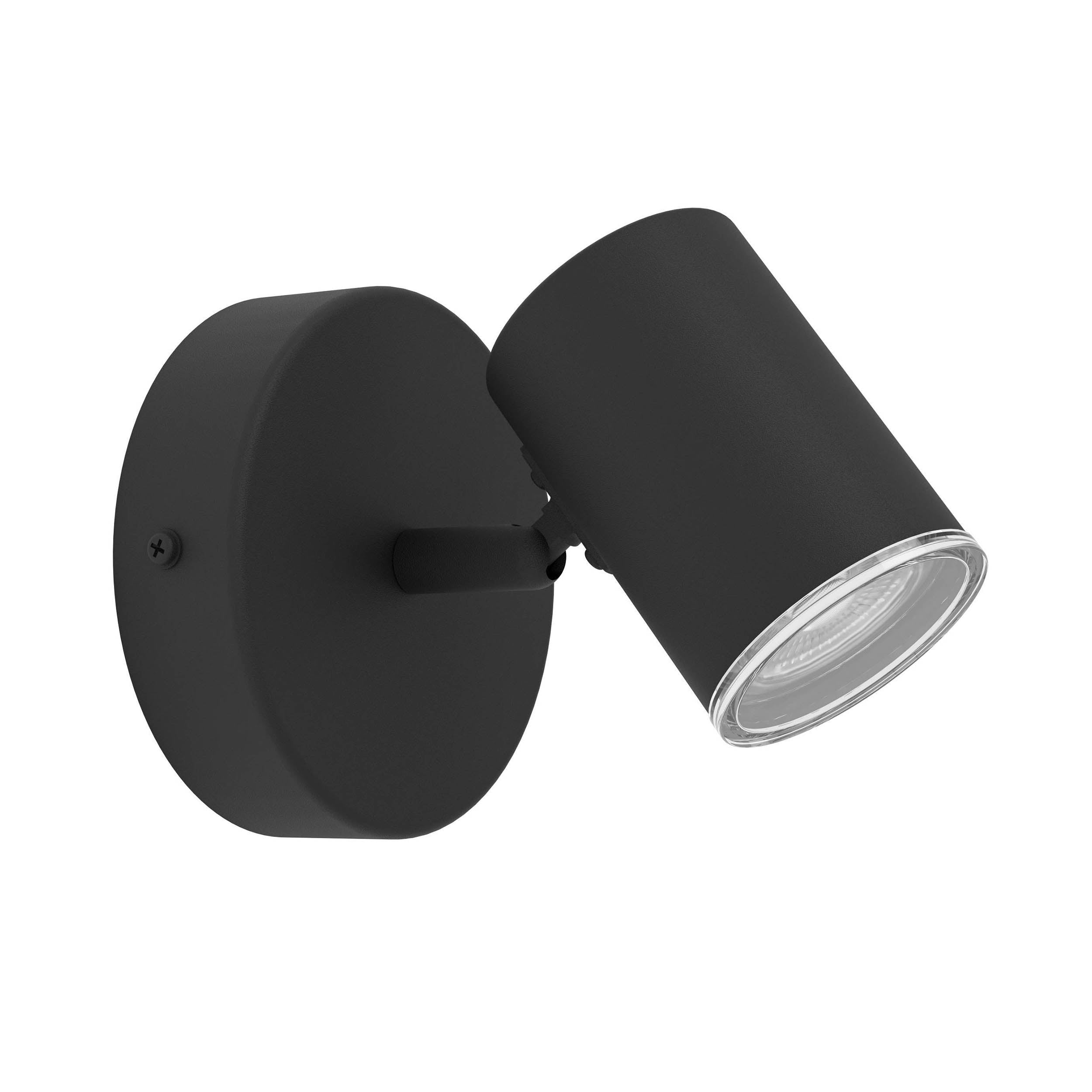 EGLO Consuma 1 Black Steel GU10 Single Bathroom Spotlight