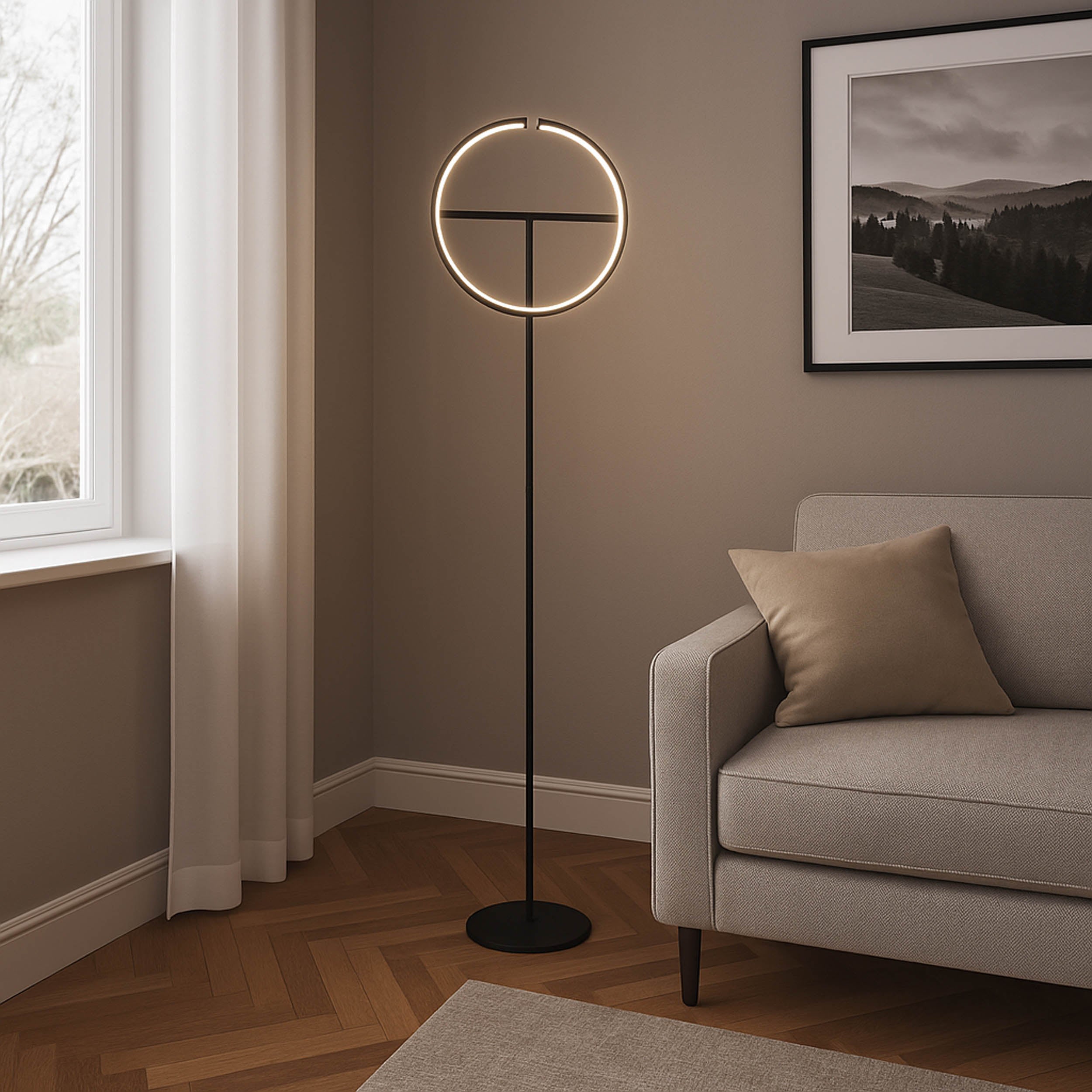 EGLO Castelpoto Black Modern LED  Floor Lamp